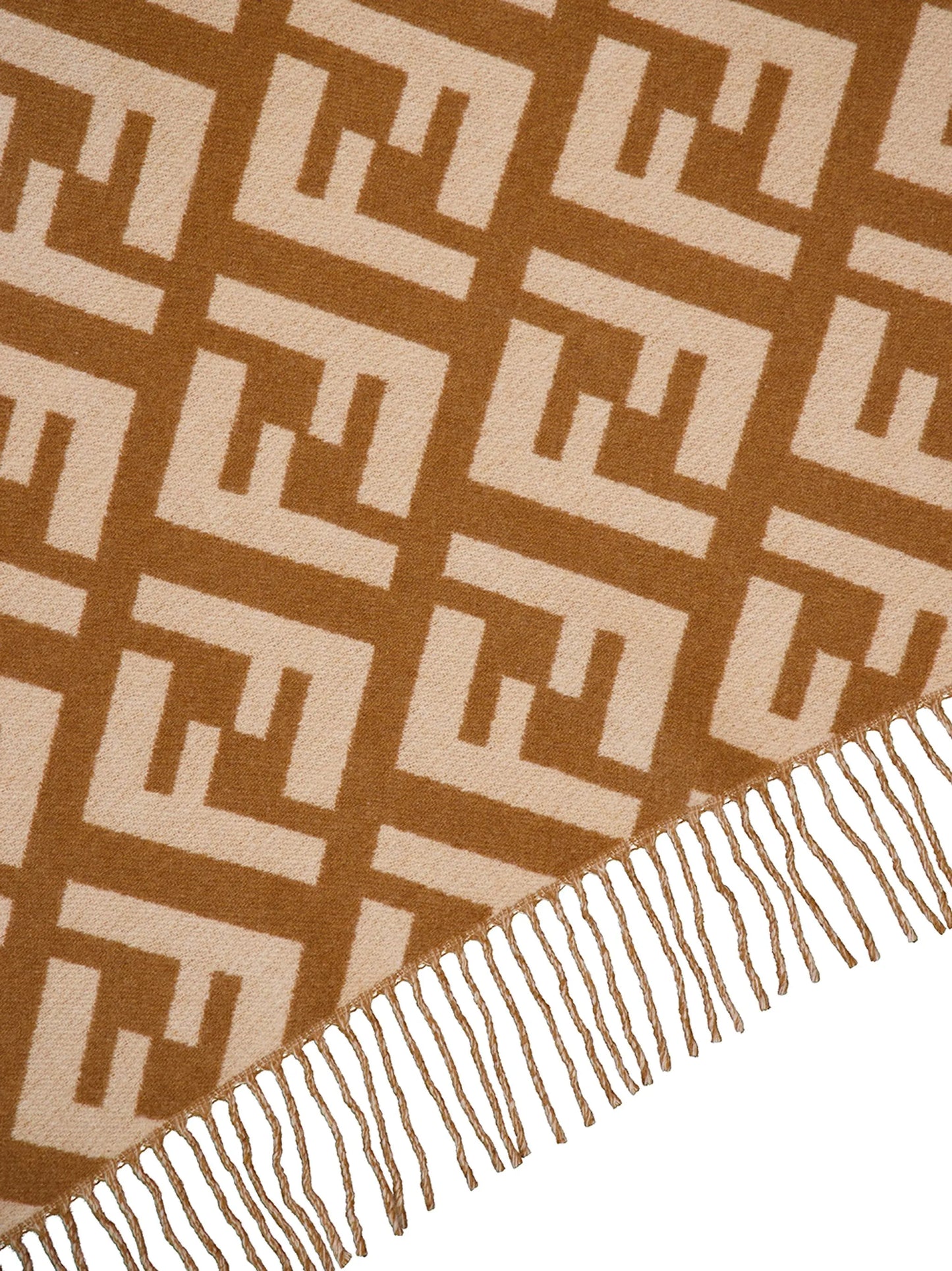 jacquard cashmere poncho