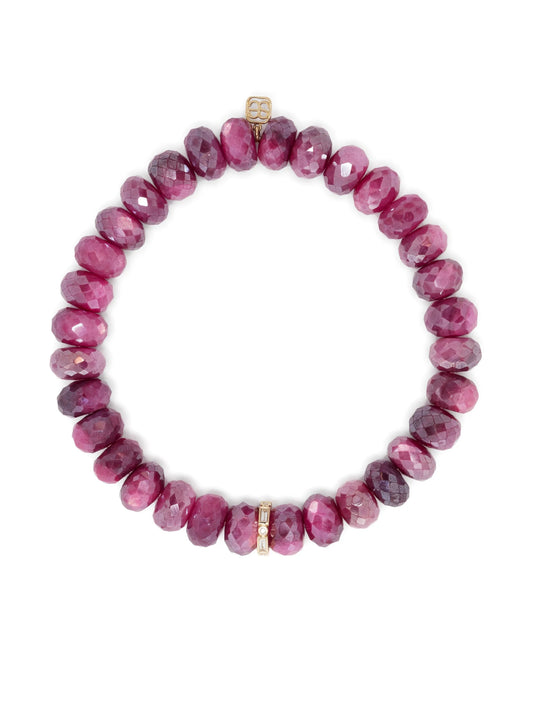 14kt yellow gold diamond and moonstone bracelet