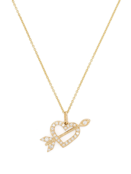14kt yellow gold diamond pendant necklace