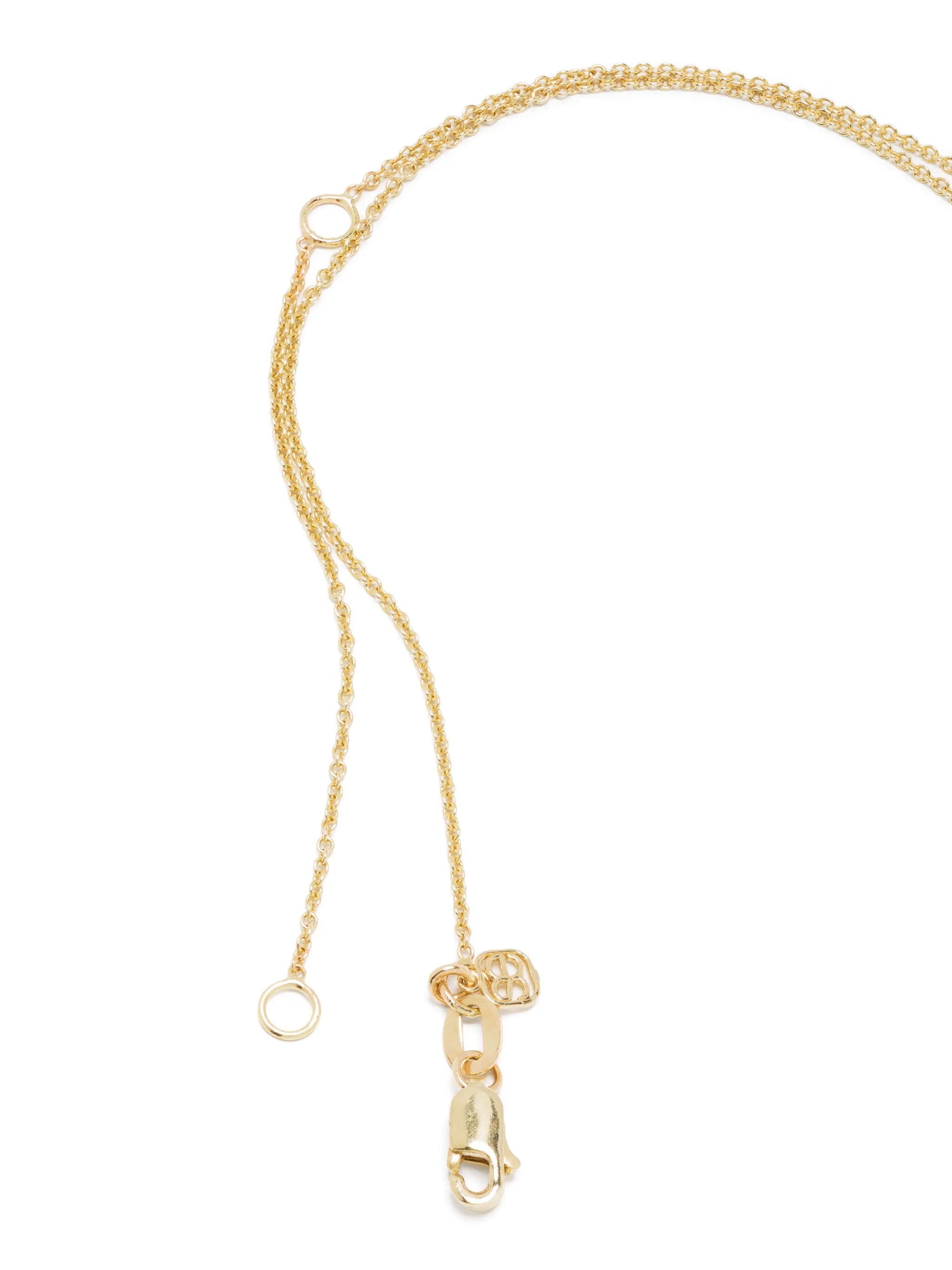 14kt yellow gold diamond pendant necklace