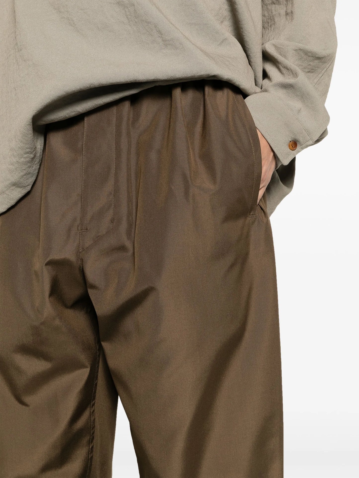 wide-leg silk trousers