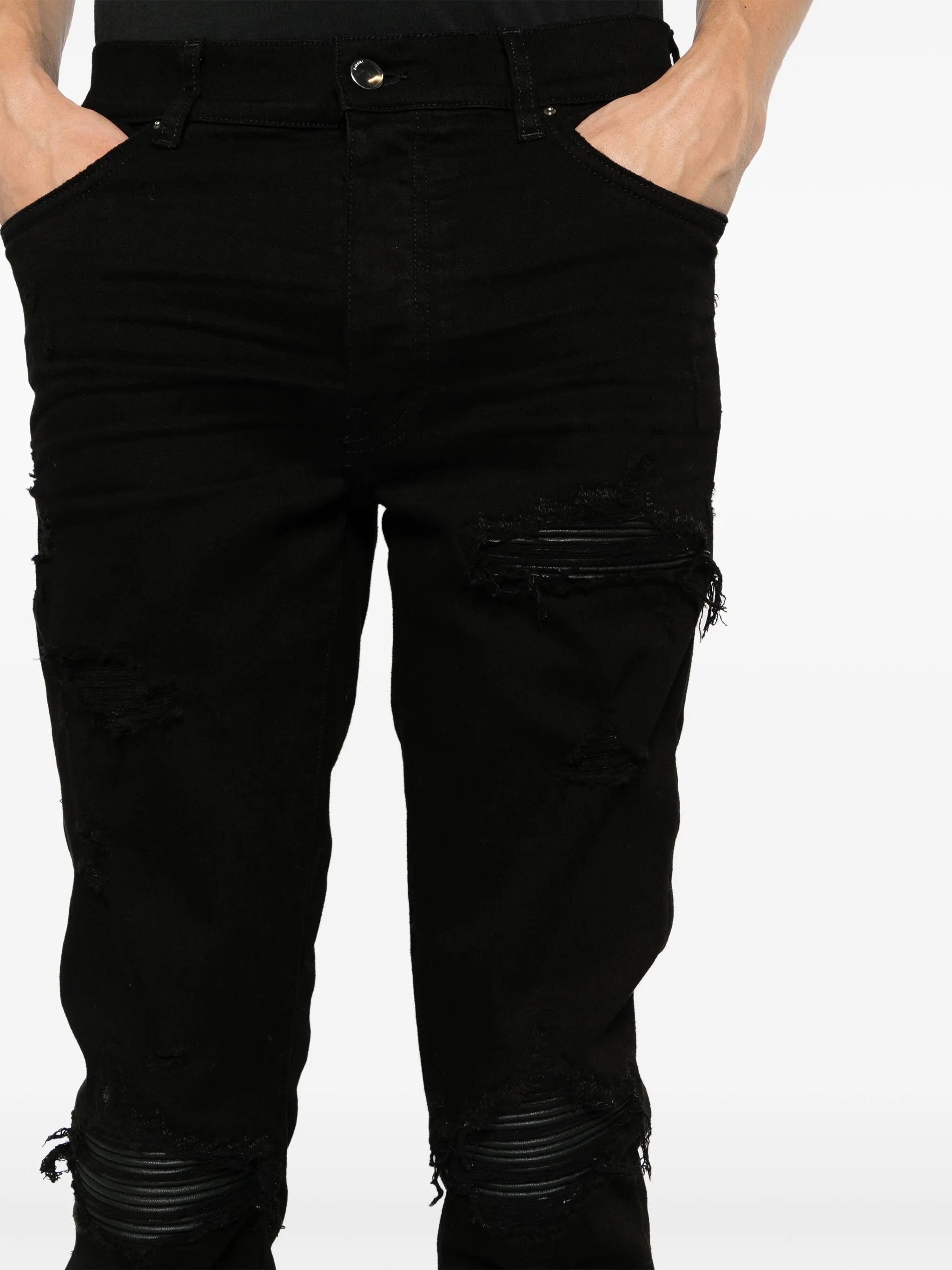 MX1 distressed-effect skinny jeans