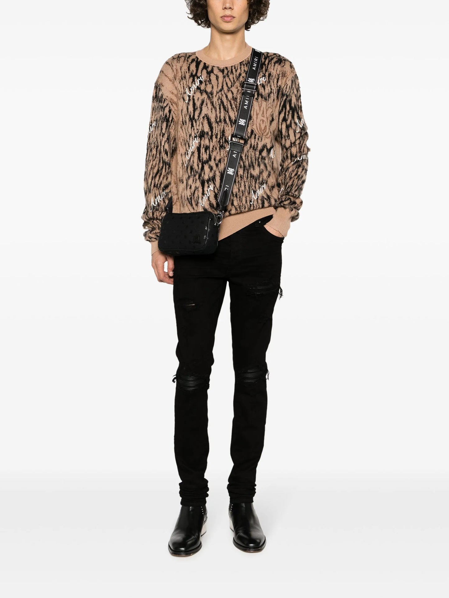 MX1 distressed-effect skinny jeans