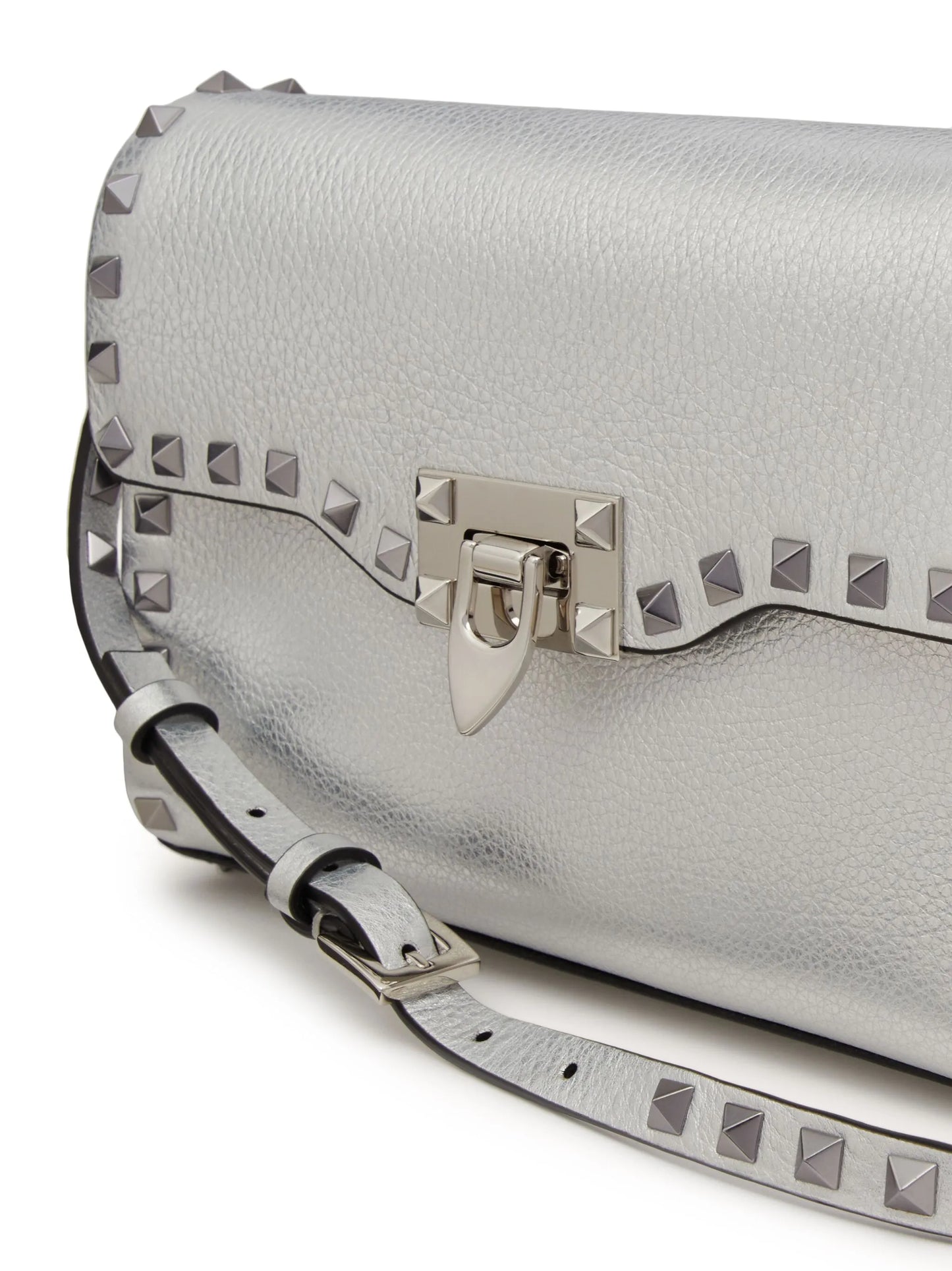 small Rockstud metallic crossbody bag