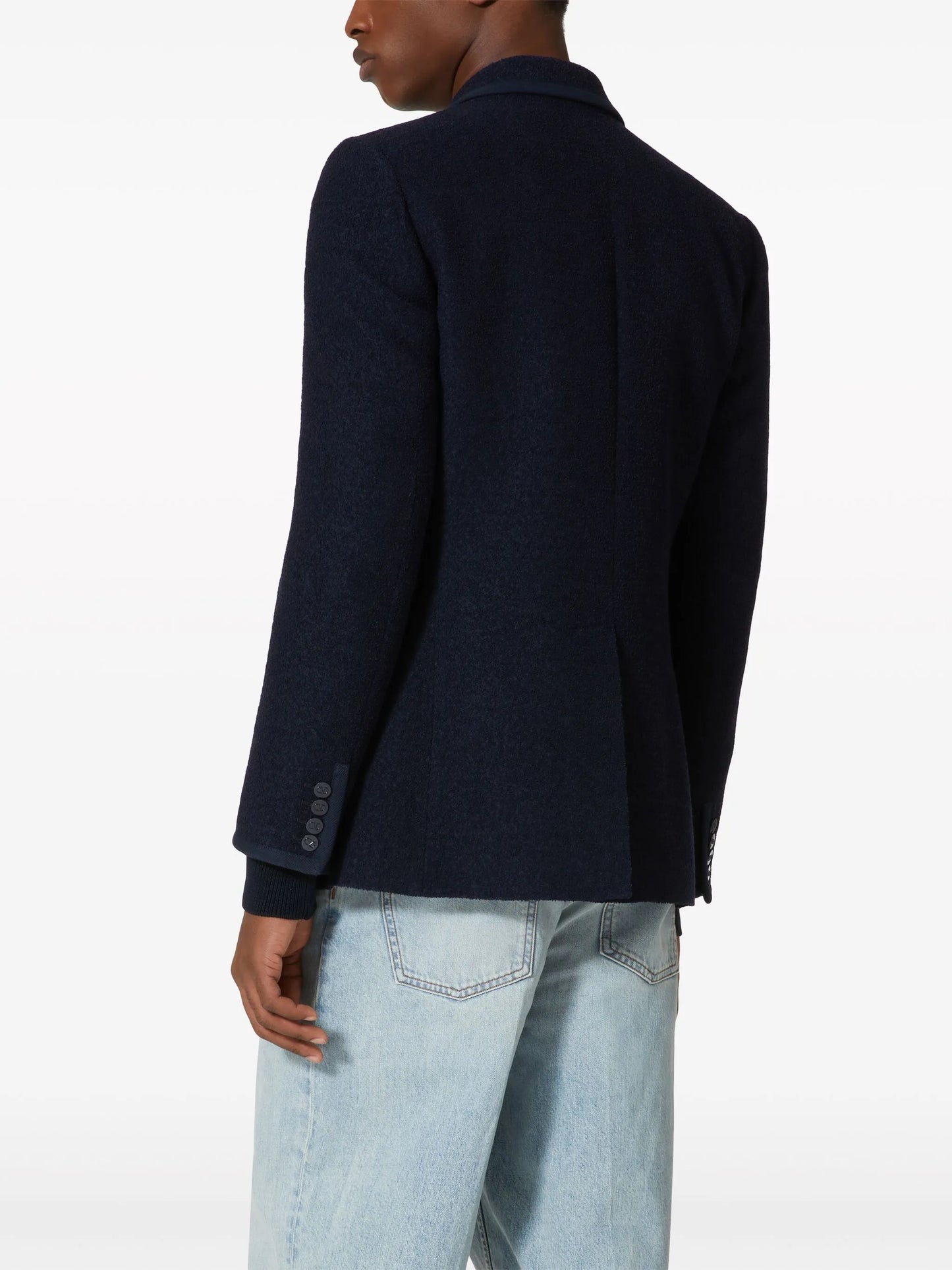 VLogo Signature double-breasted bouclé blazer