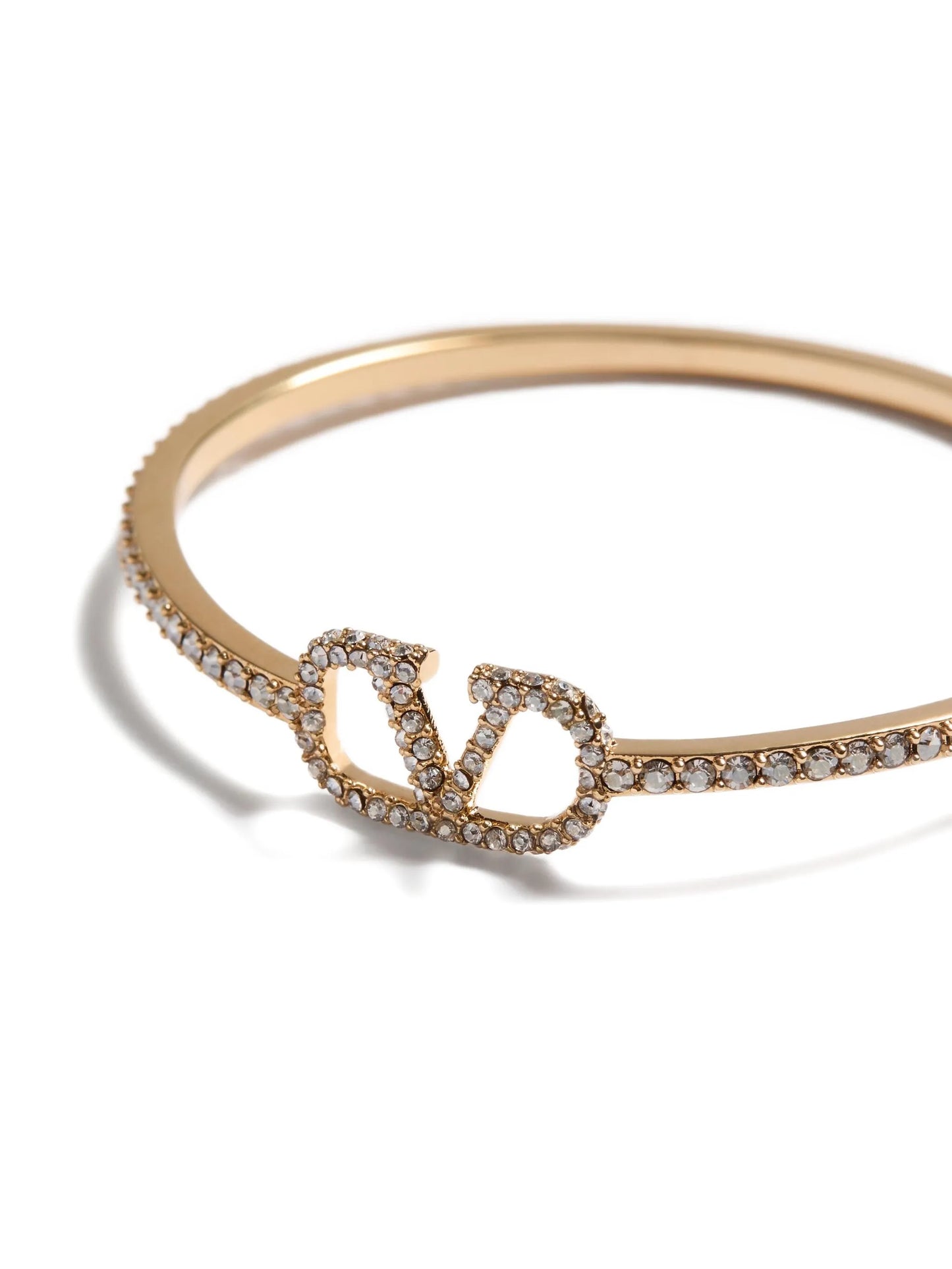 VLogo Signature crystal hoop earrings