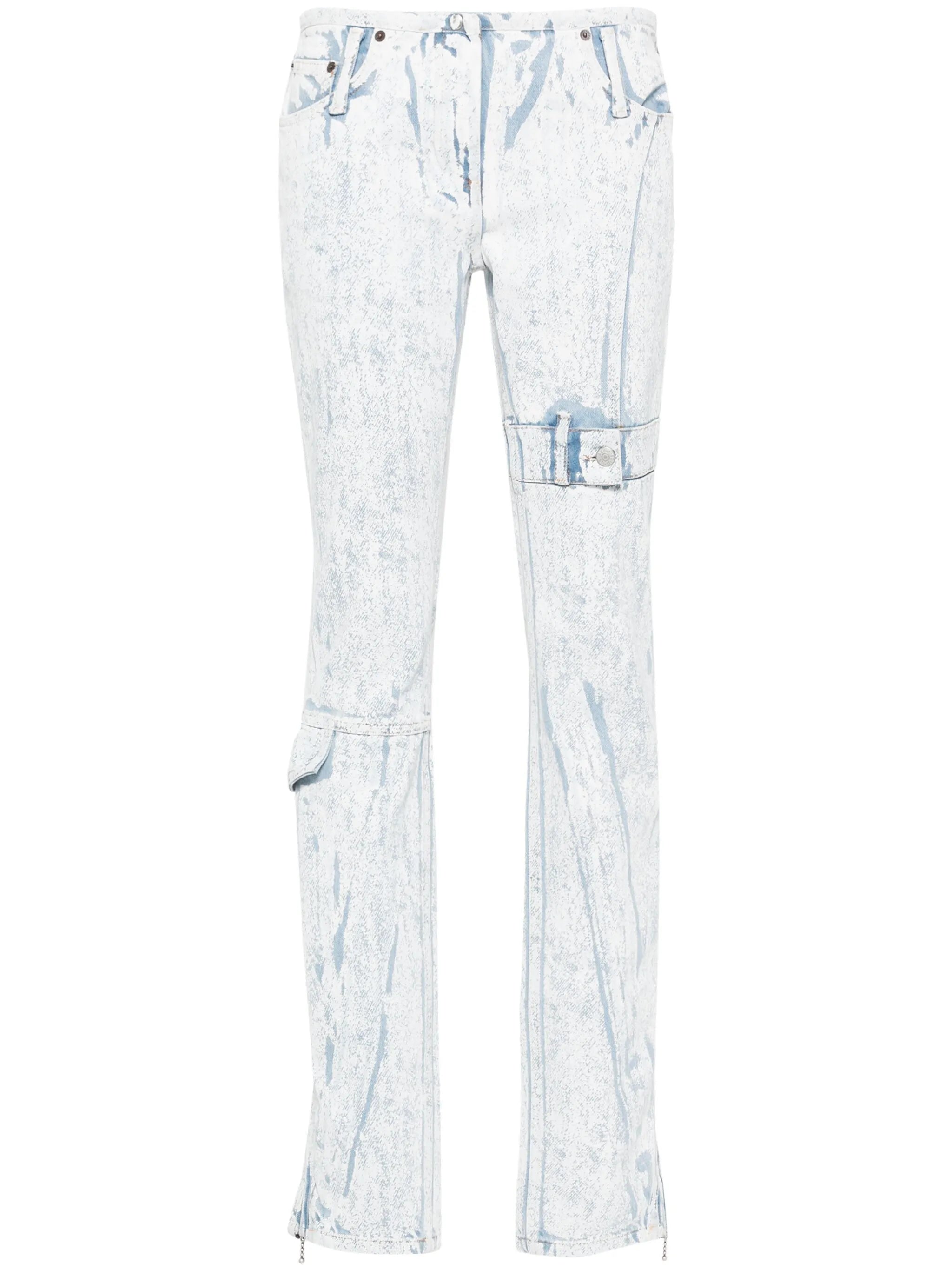 low-rise tapered-leg jeans
