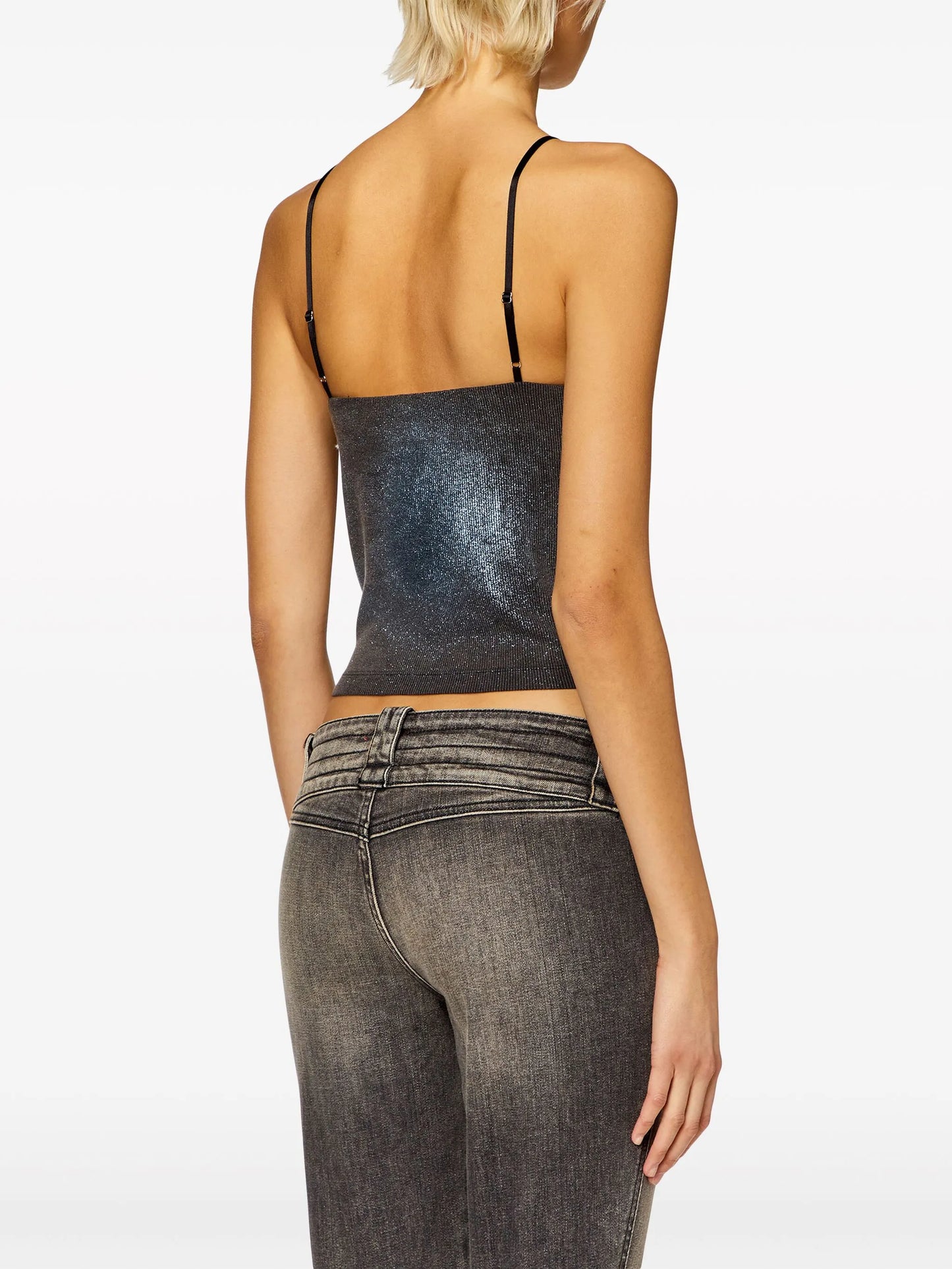 T-Wami metallic-effect top