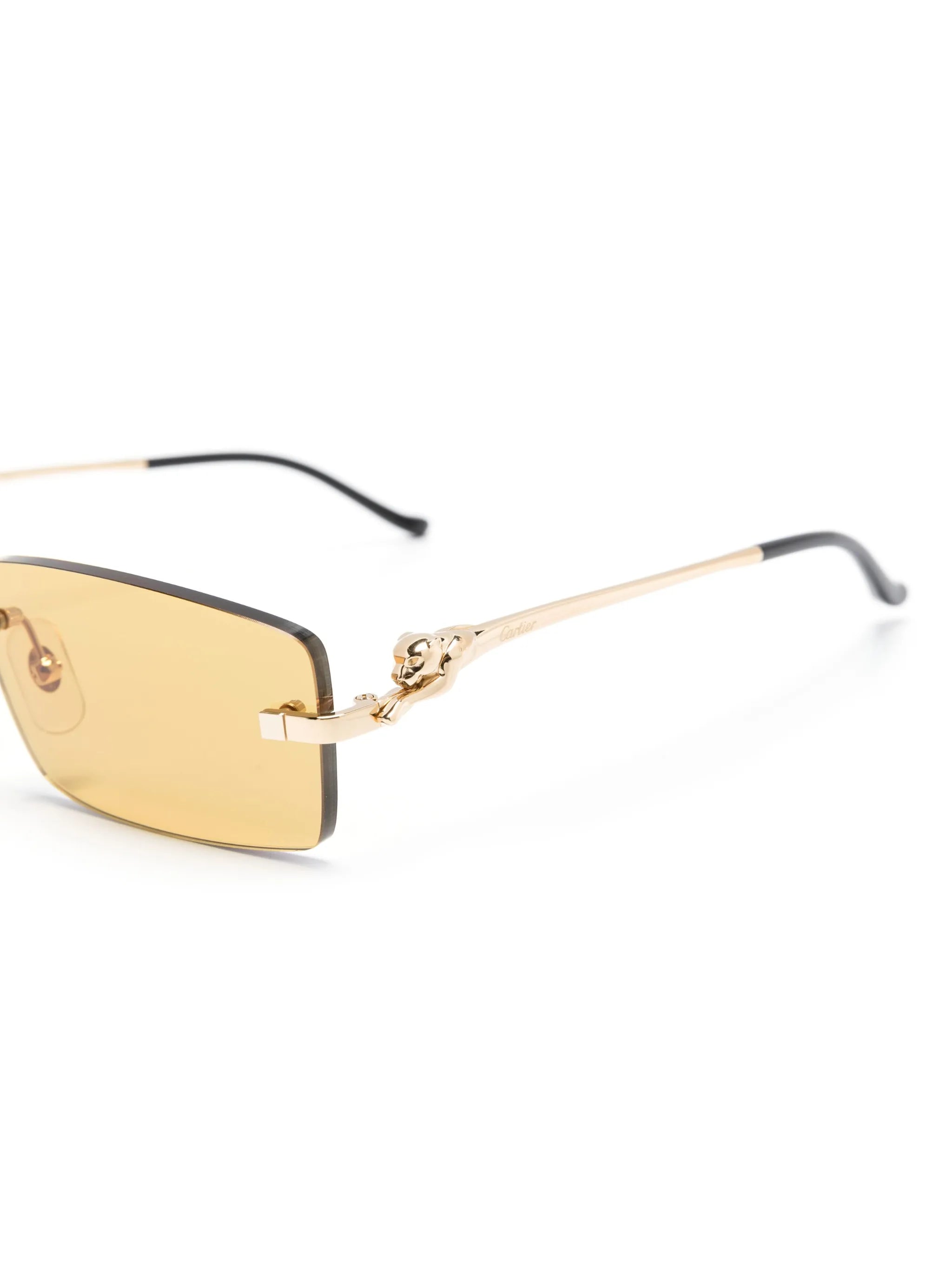 Panther rectangle-frame sunglasses