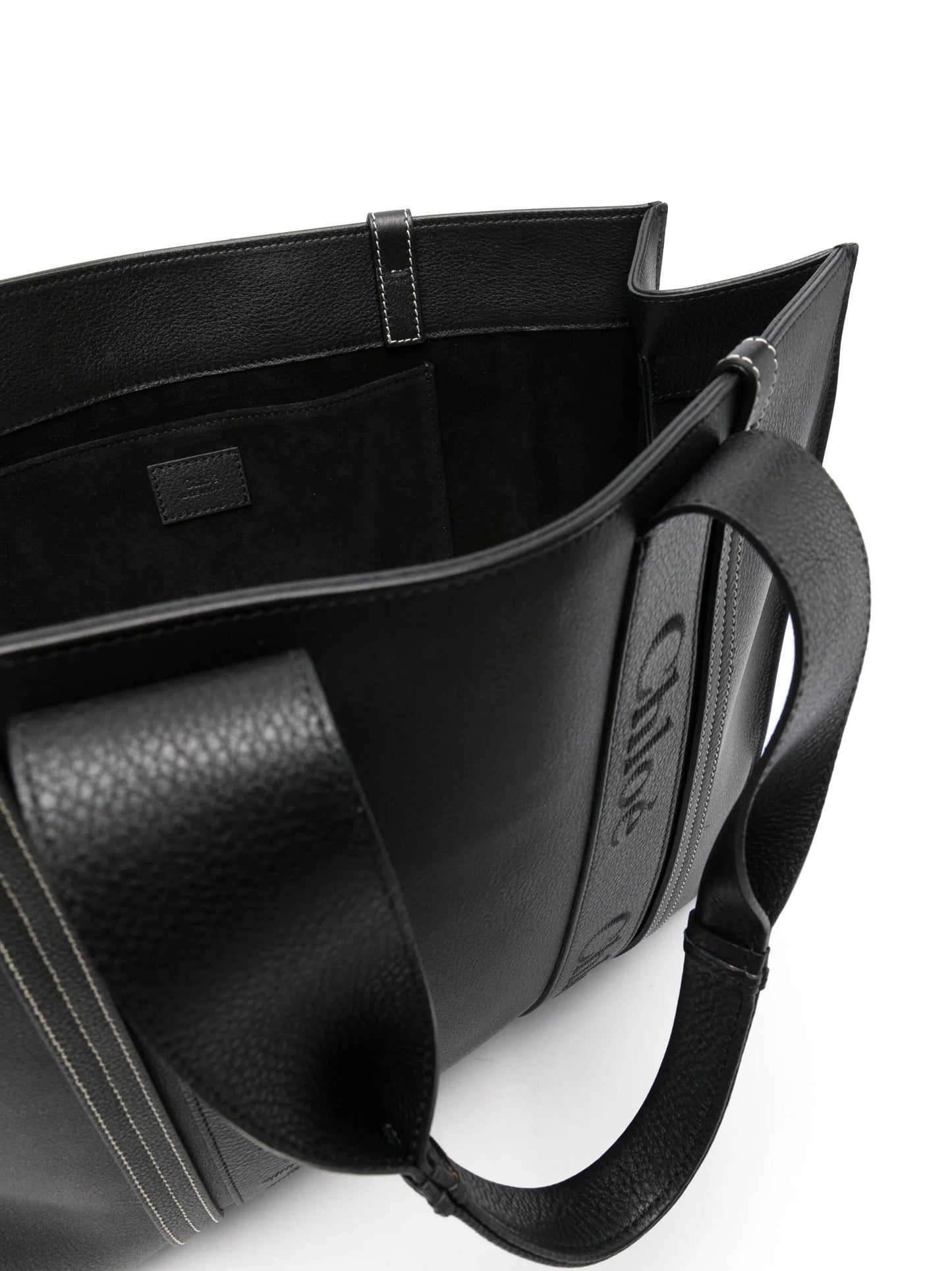 large Woody leather tote bag