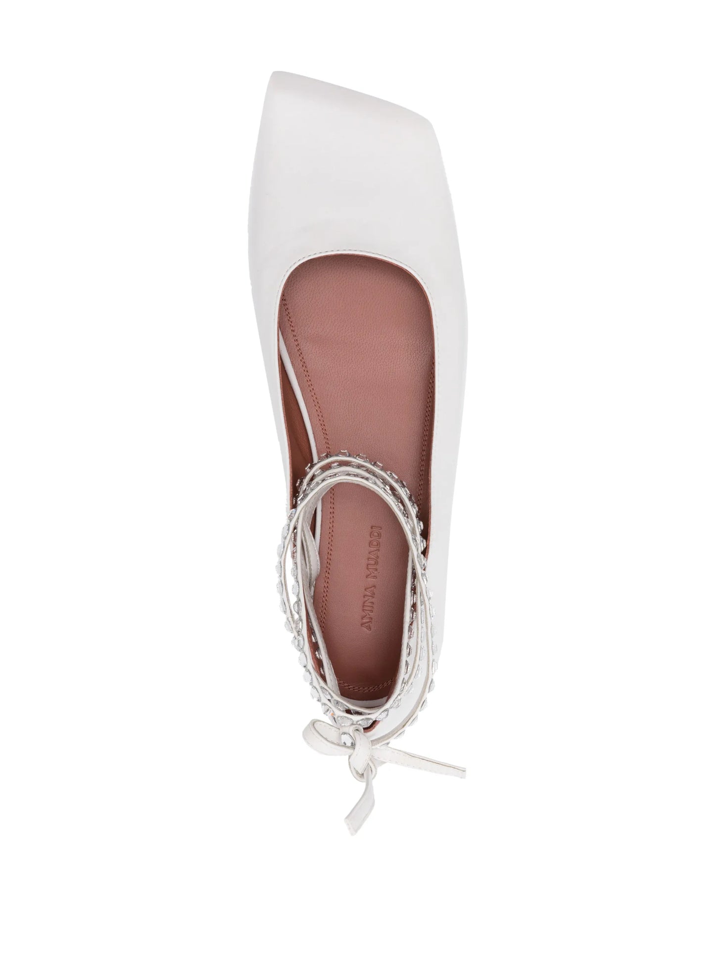 Ane embellished leather ballerina shoes