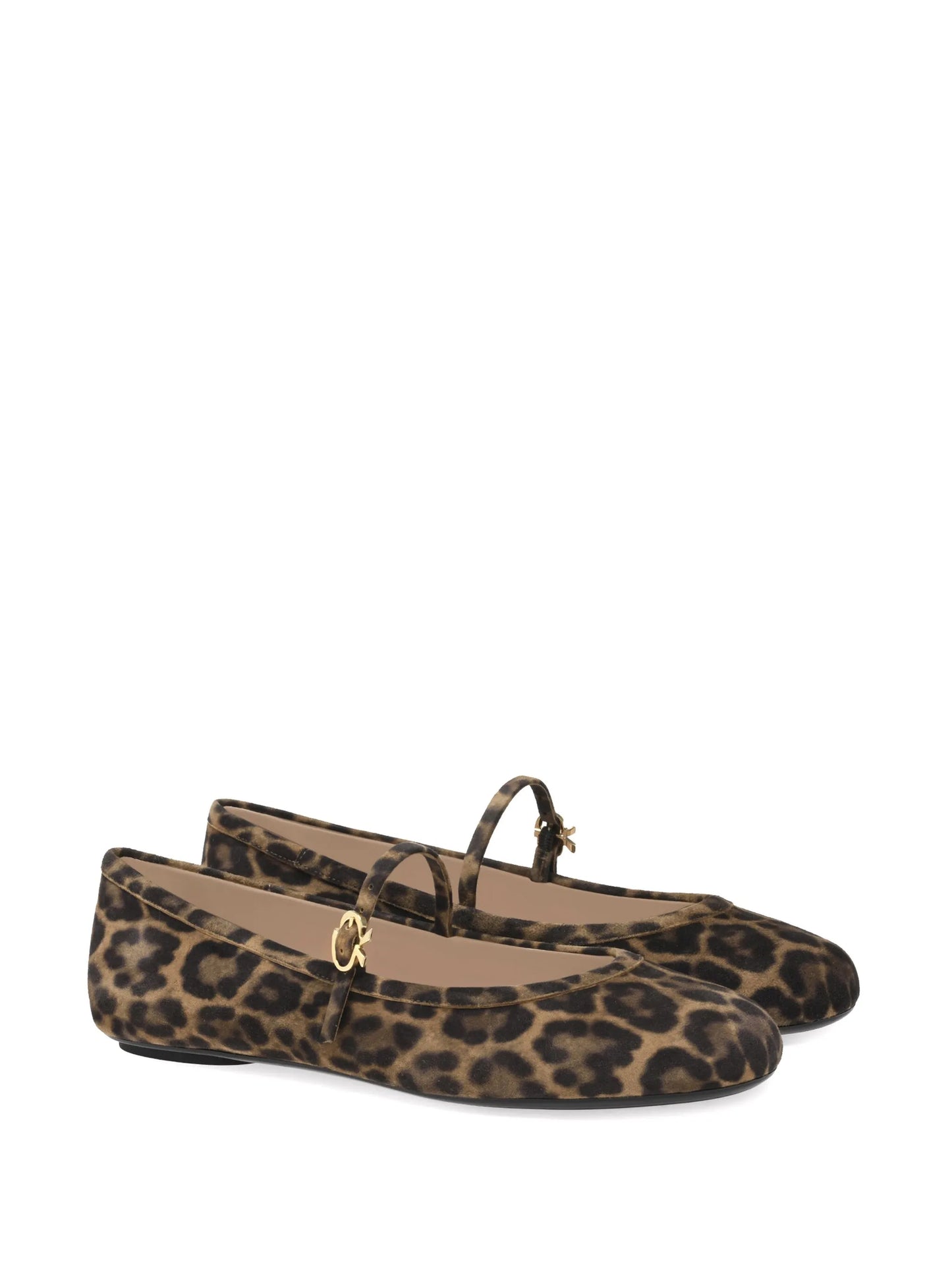 Carla leopard-pattern ballerina shoes