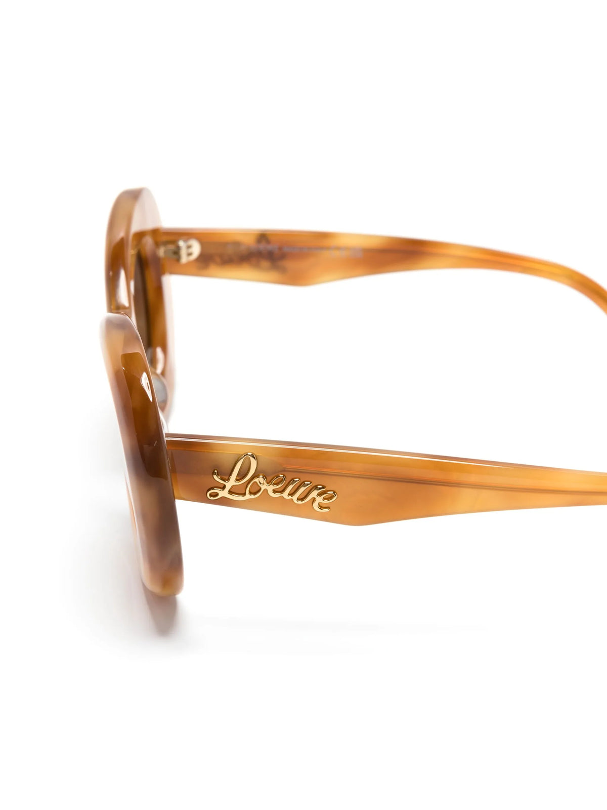 tortoiseshell-effect round-frame sunglasses