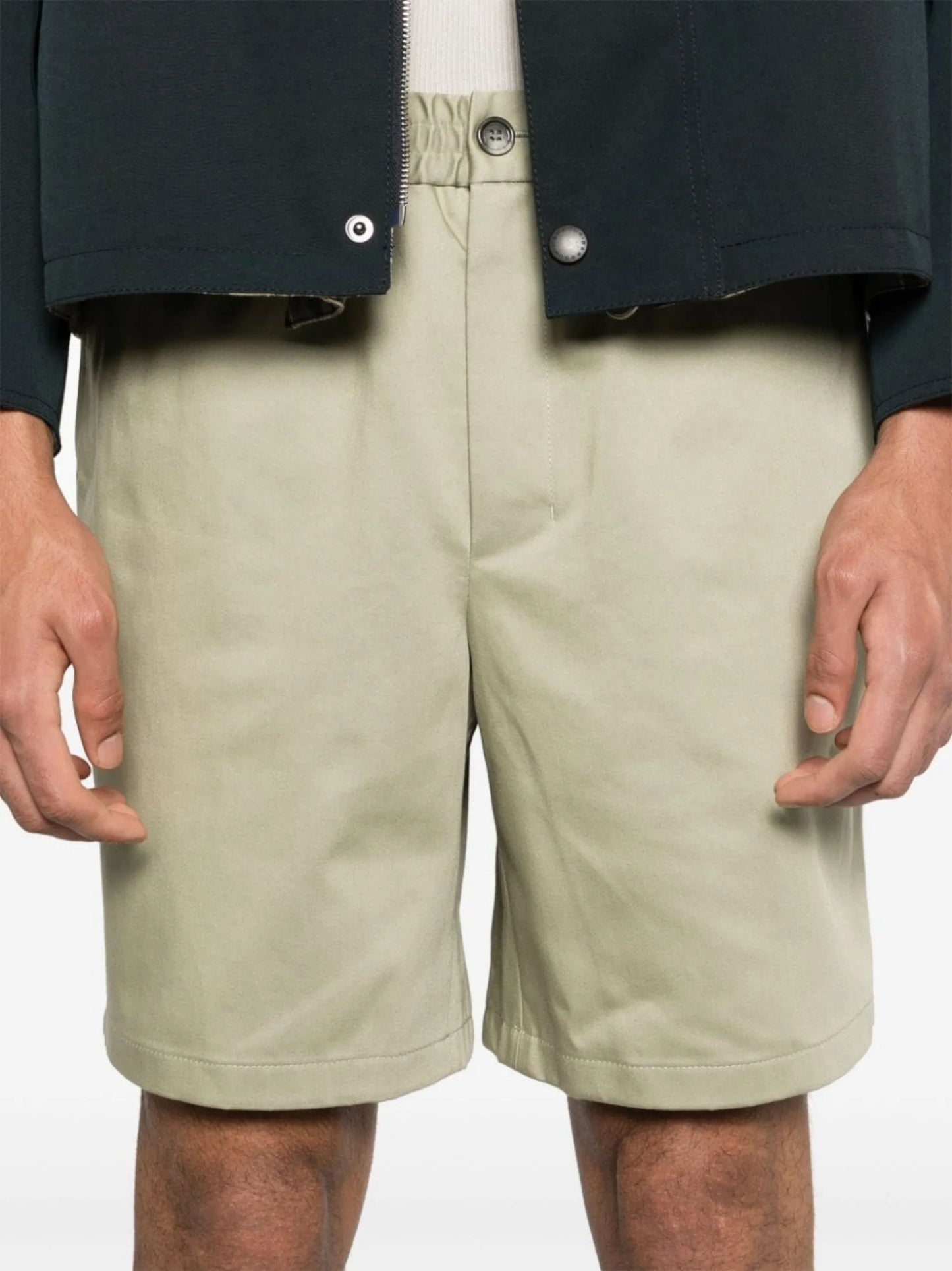 elasticated-waistband chino shorts