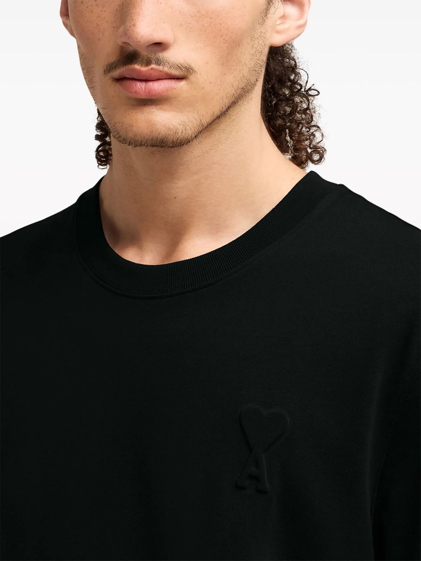 logo-embossed cotton T-shirt