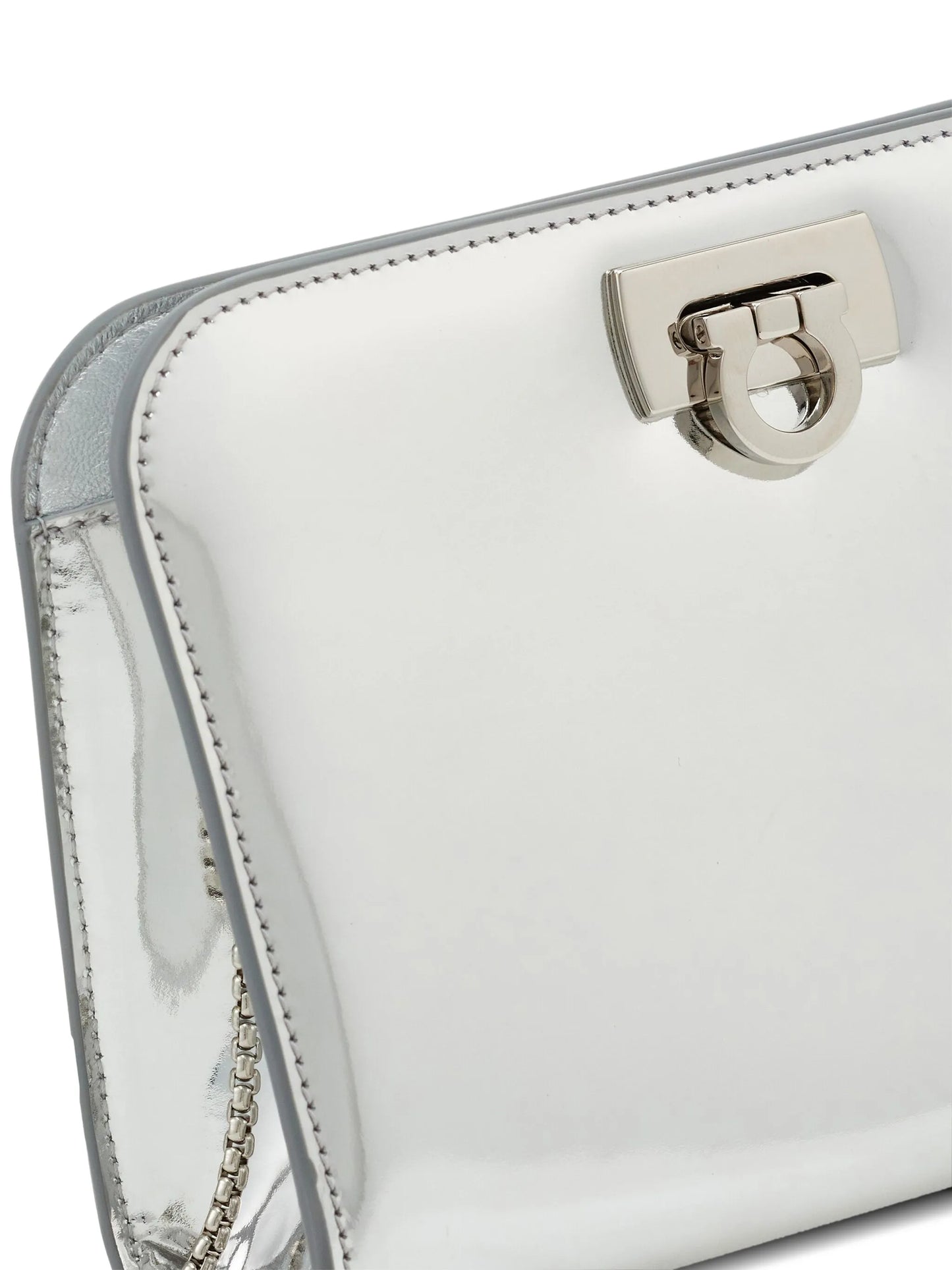 mini Diana metallic-finish clutch