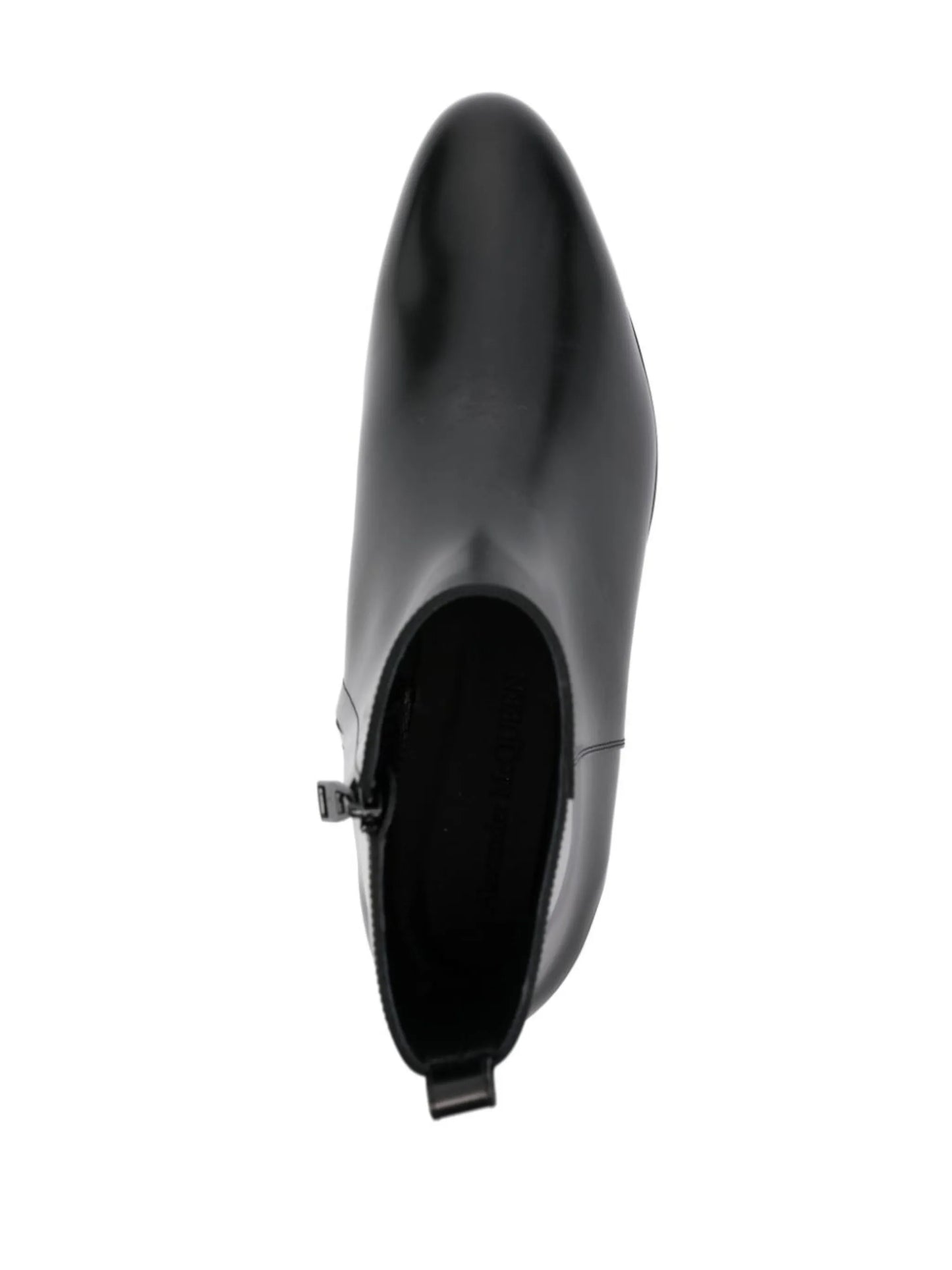 metal-heel leather boots