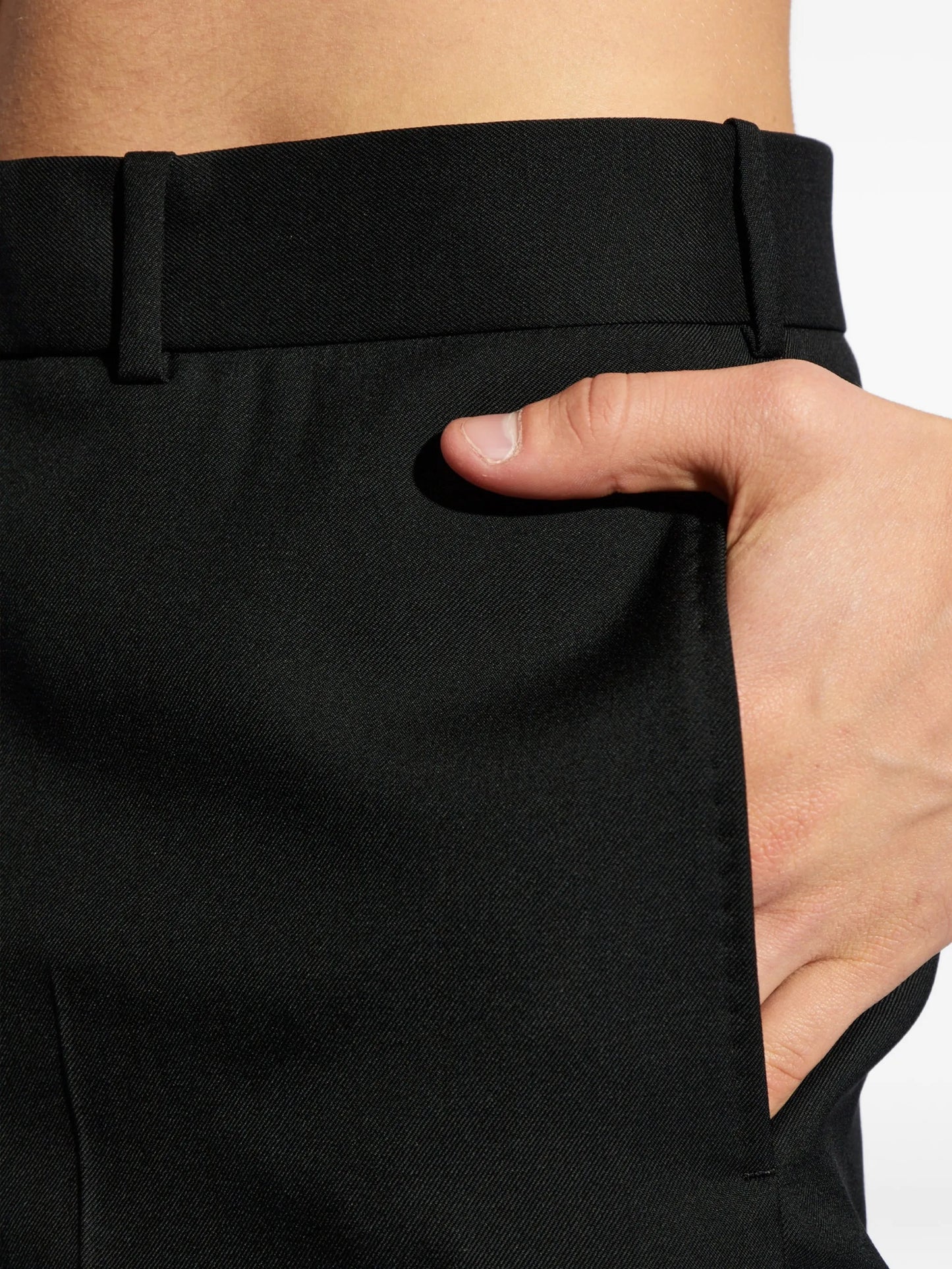 mid-rise tailored trousers