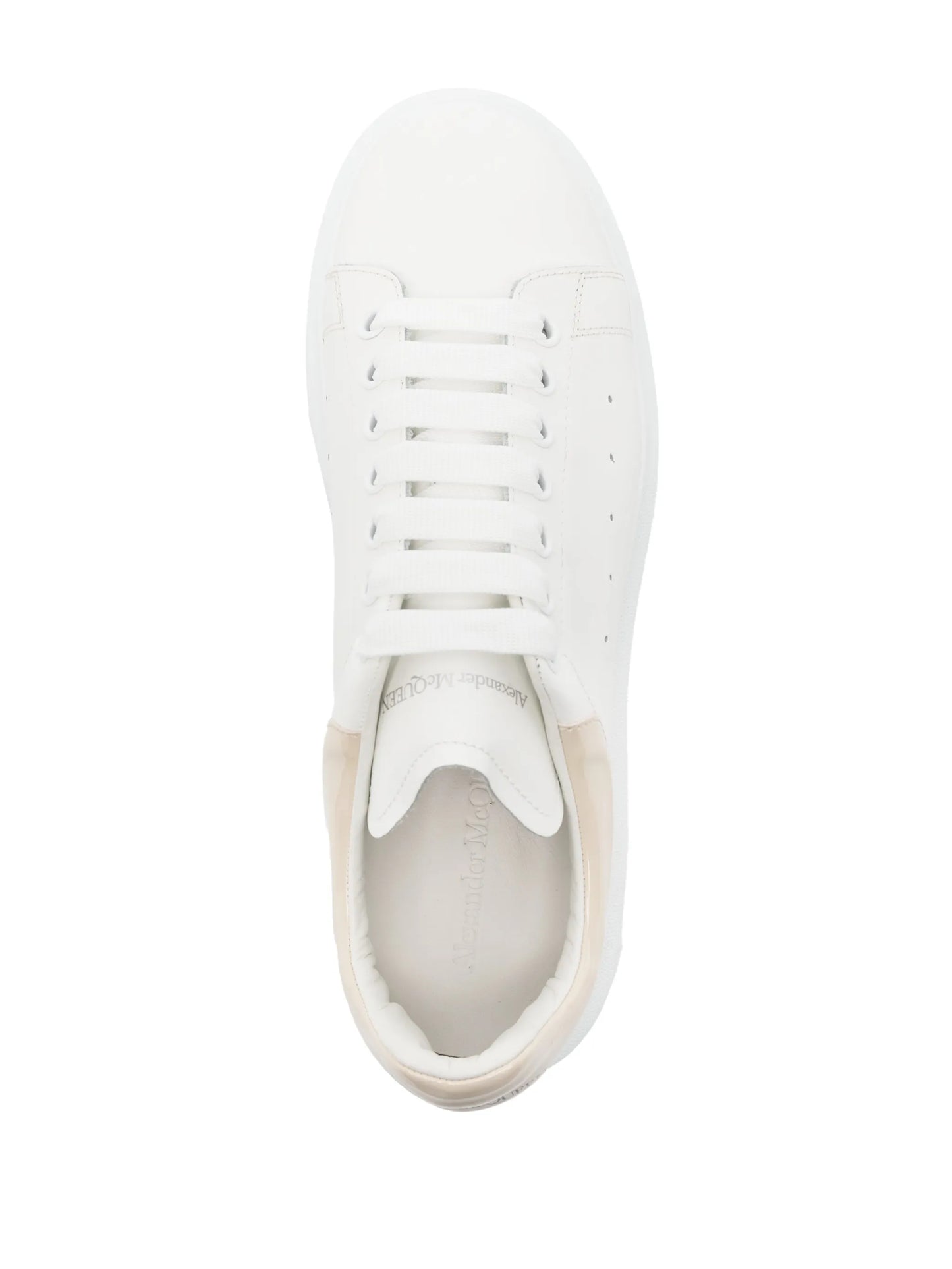 Oversized lace-up leather sneakers