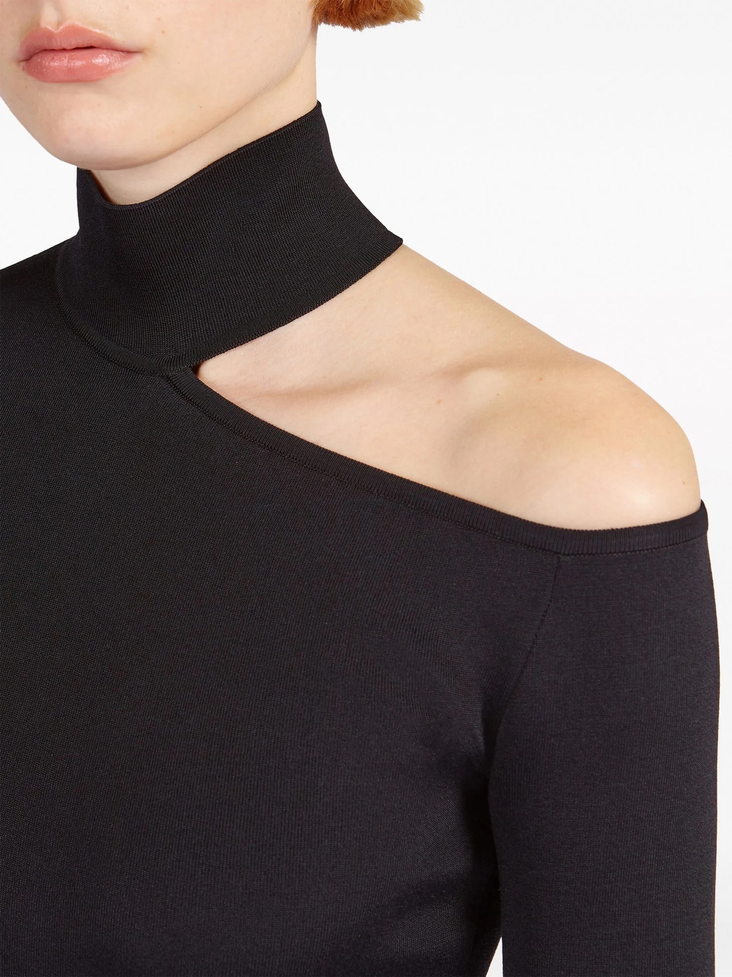 cut-out knitted midi dress
