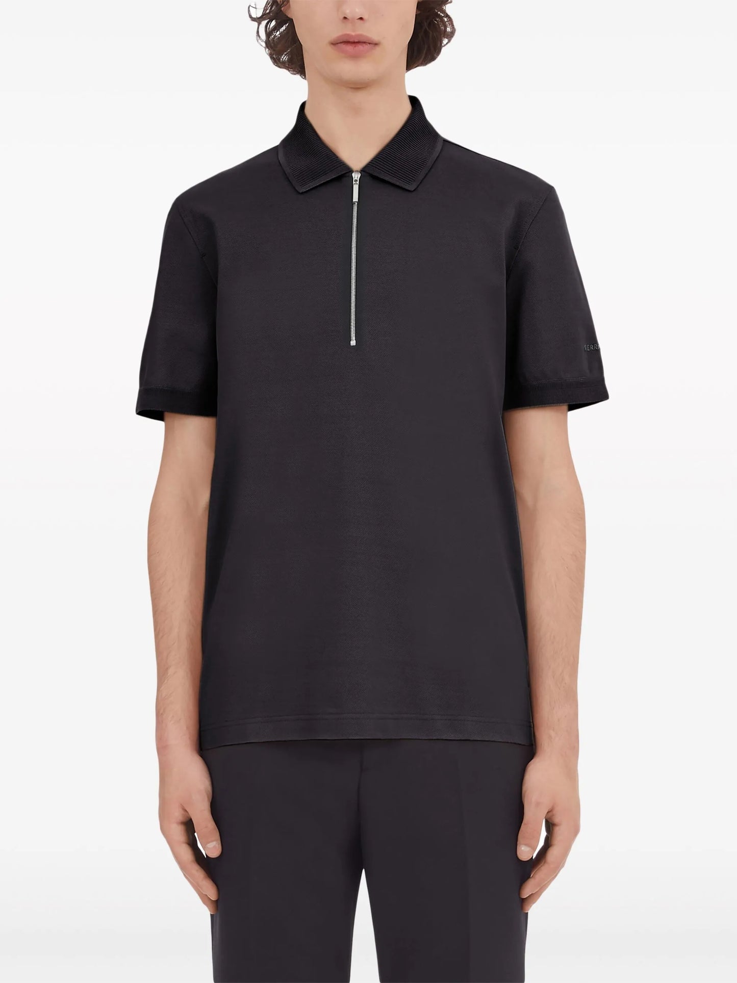 logo-embroidered cotton polo shirt
