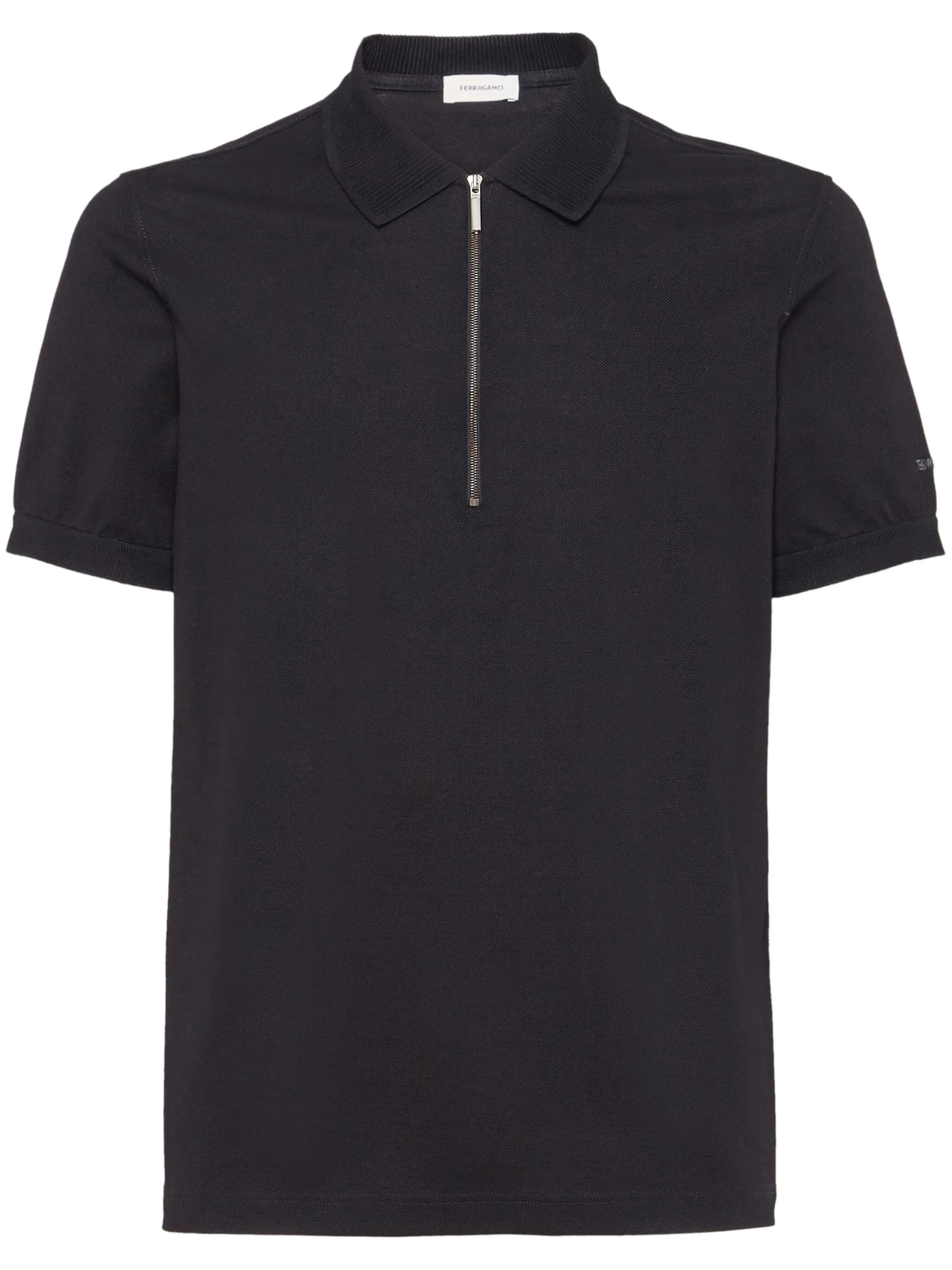 logo-embroidered cotton polo shirt