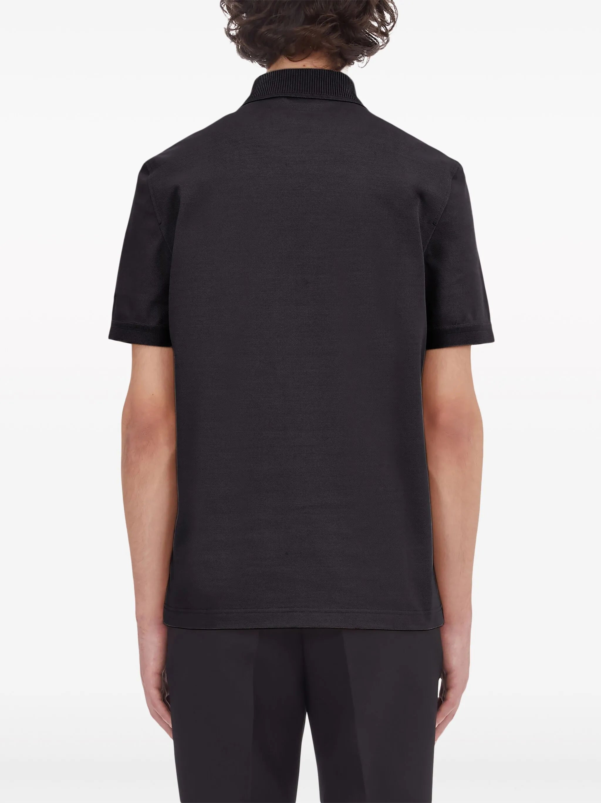 logo-embroidered cotton polo shirt