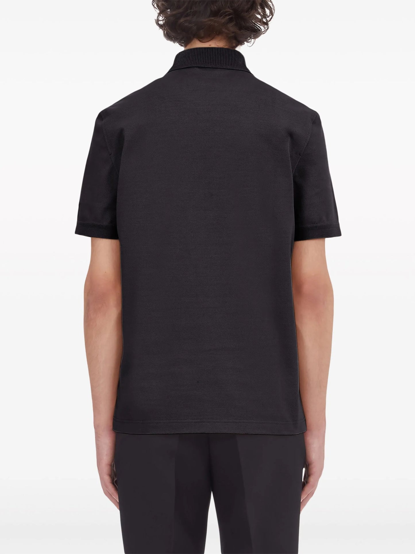 logo-embroidered cotton polo shirt
