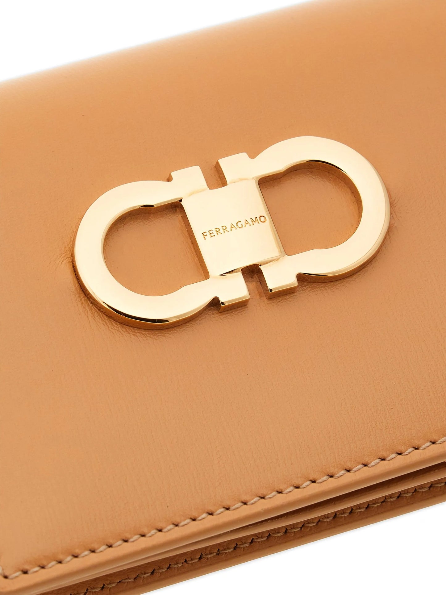 Gancini-plaque leather wallet