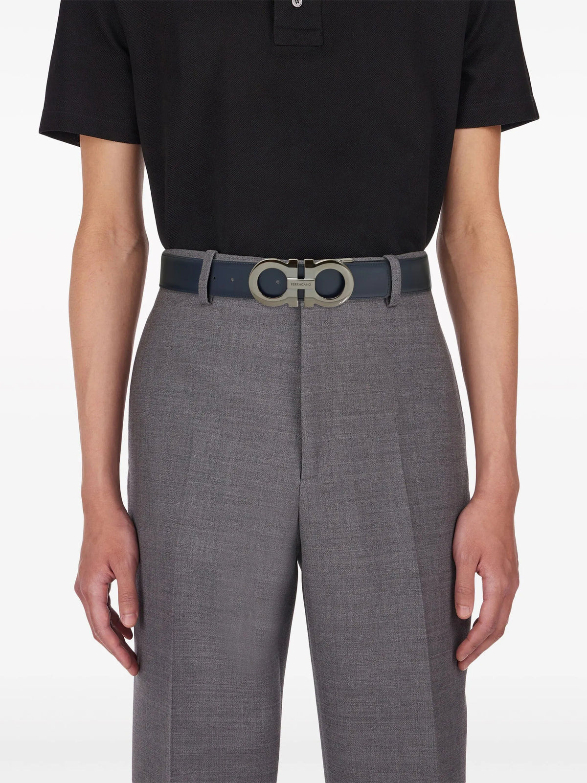 reversible and adjustable Gancini belt