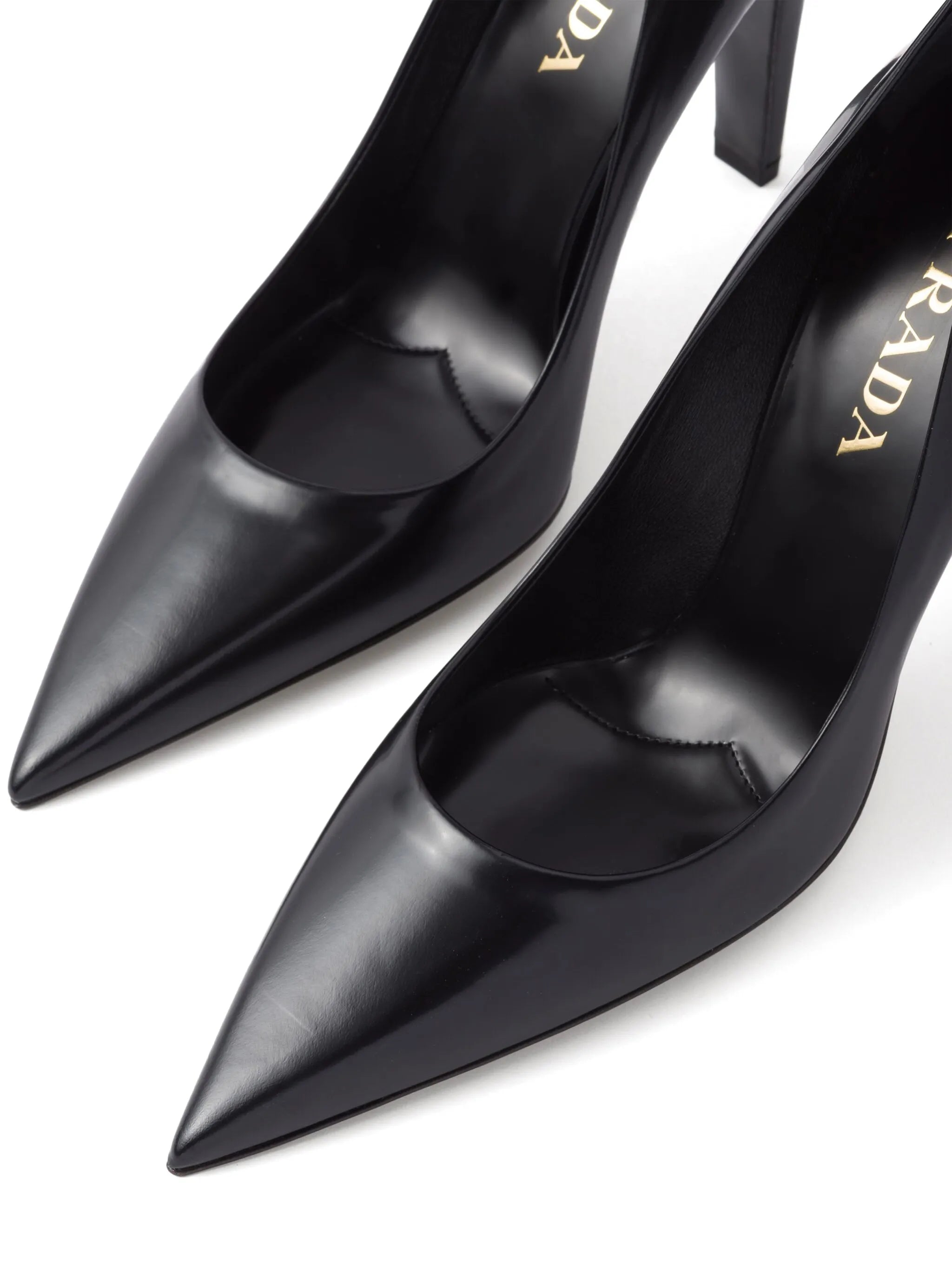 100mm brushed-leather pumps