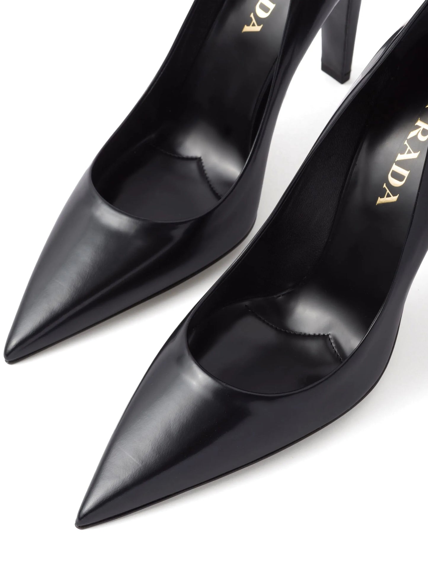 100mm brushed-leather pumps