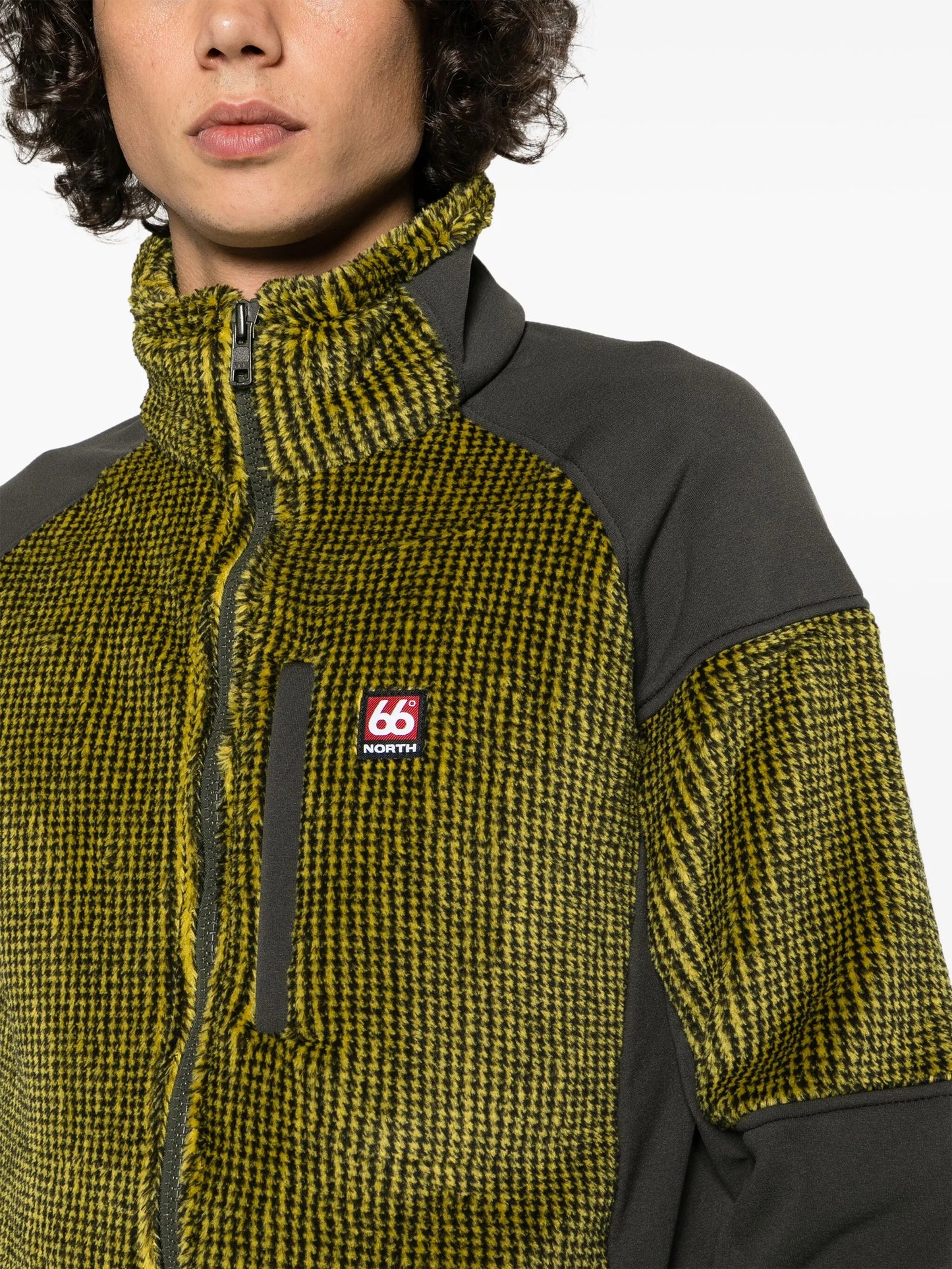 logo-patch panelled-design jacket