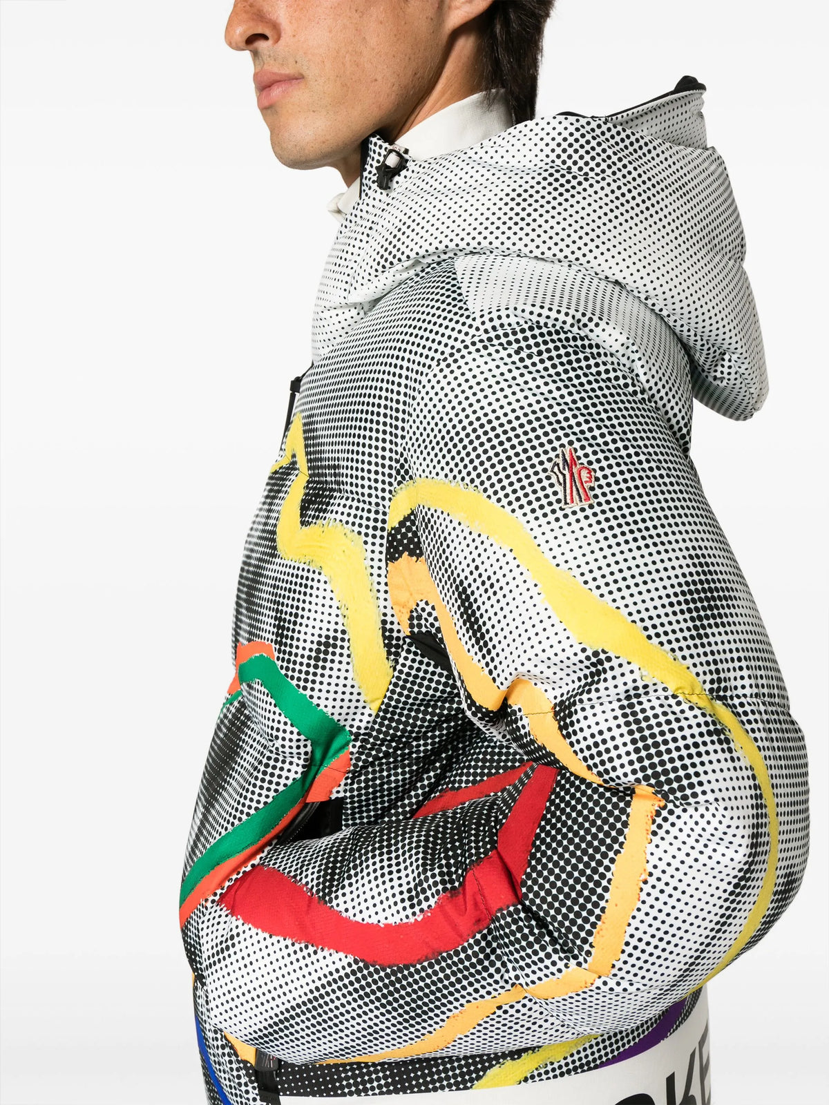 printed padded ski jacket