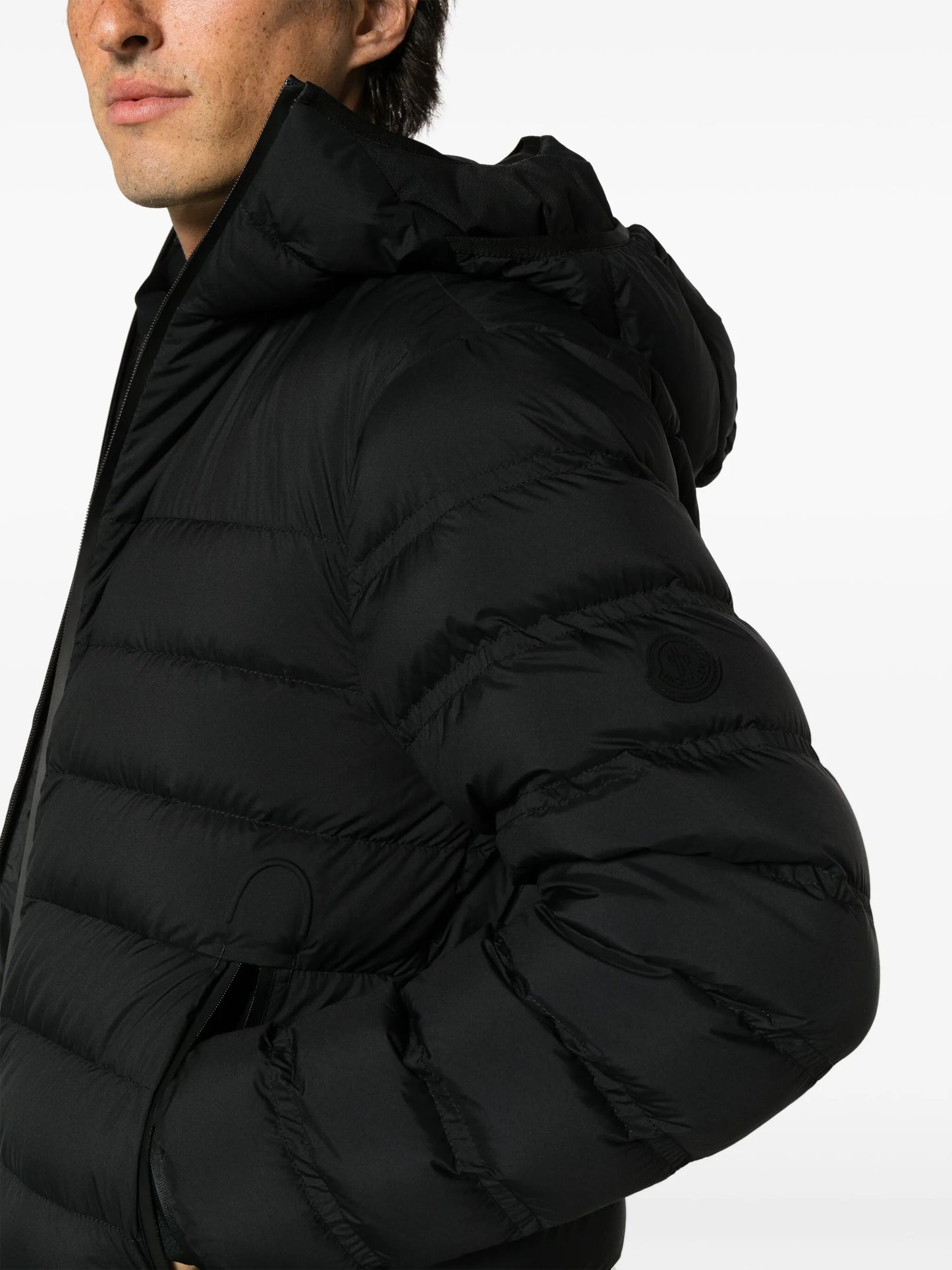 quilted hooded jacket