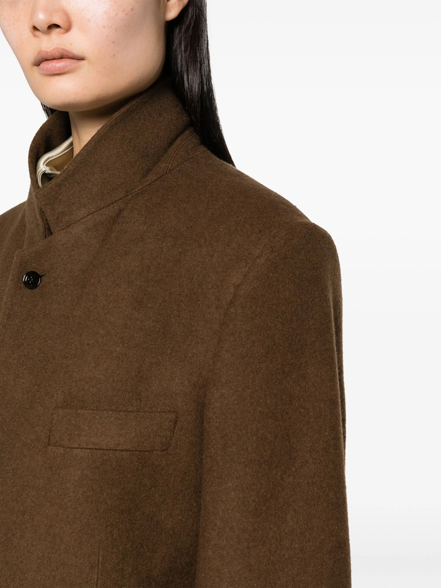 single-breasted wool-cashmere blazer