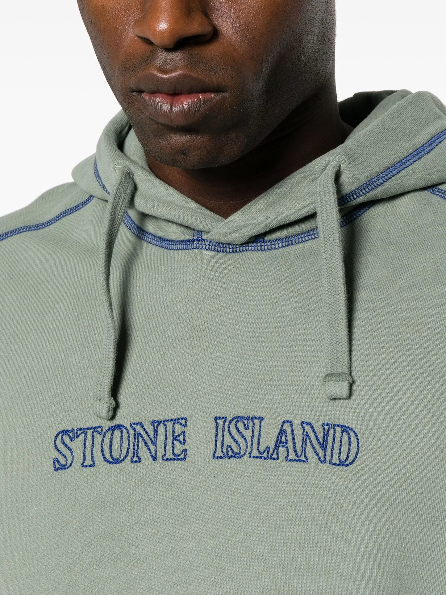 logo-embroidered cotton hoodie
