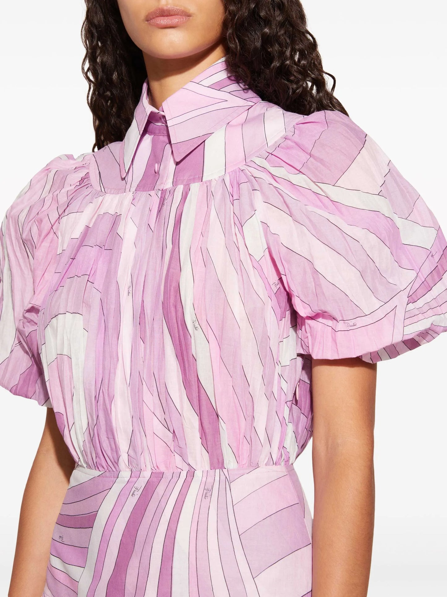 Irude-print pleated dress