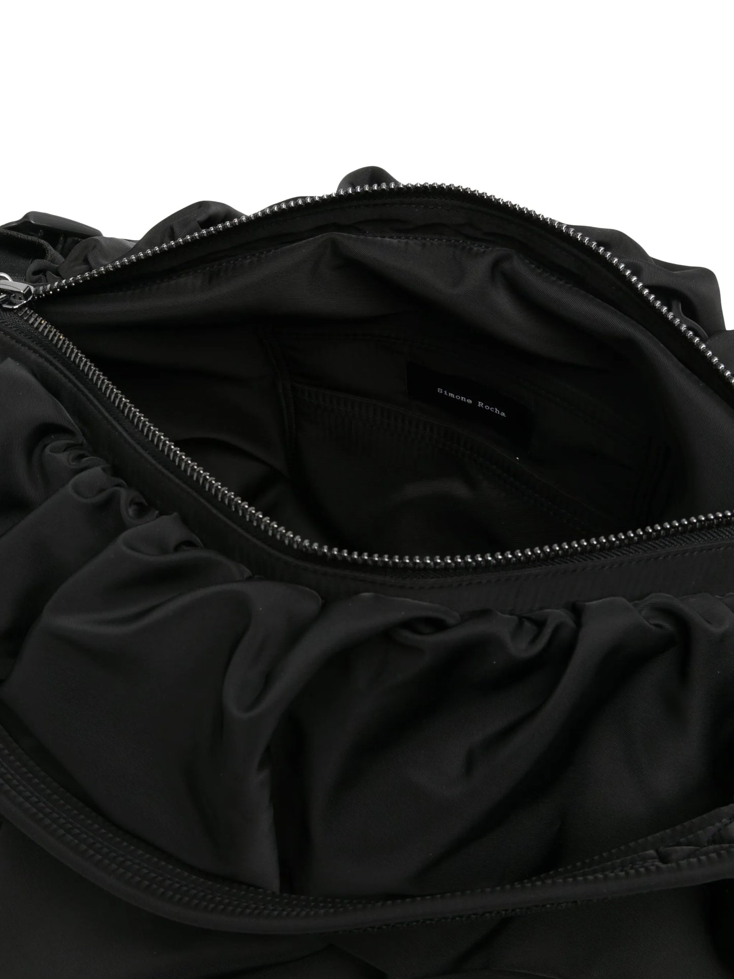frill-detailed canvas tote bag