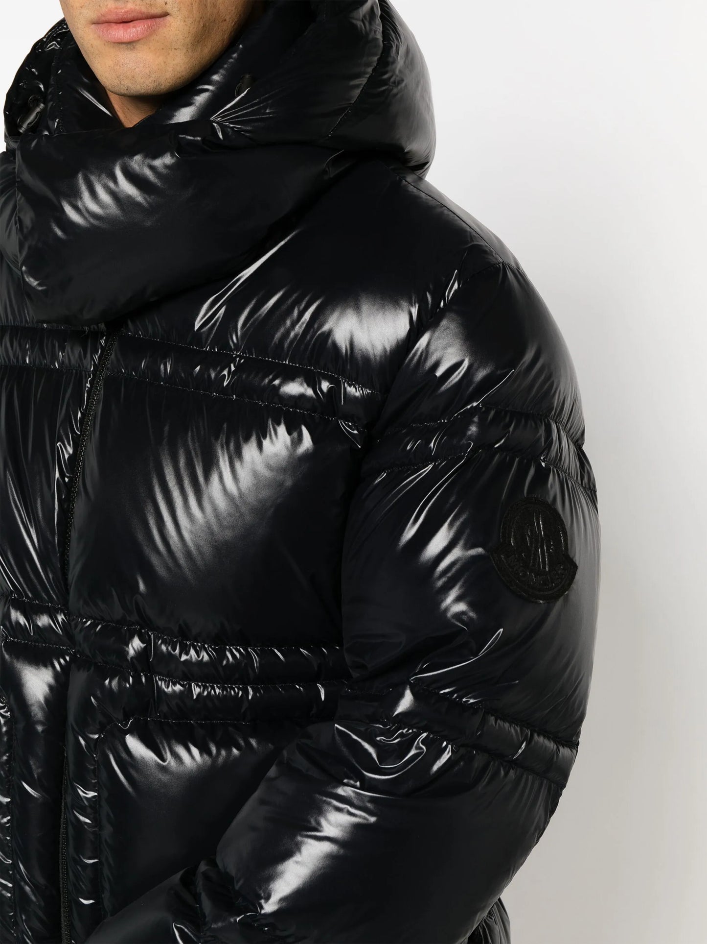 high-shine quilted jacket