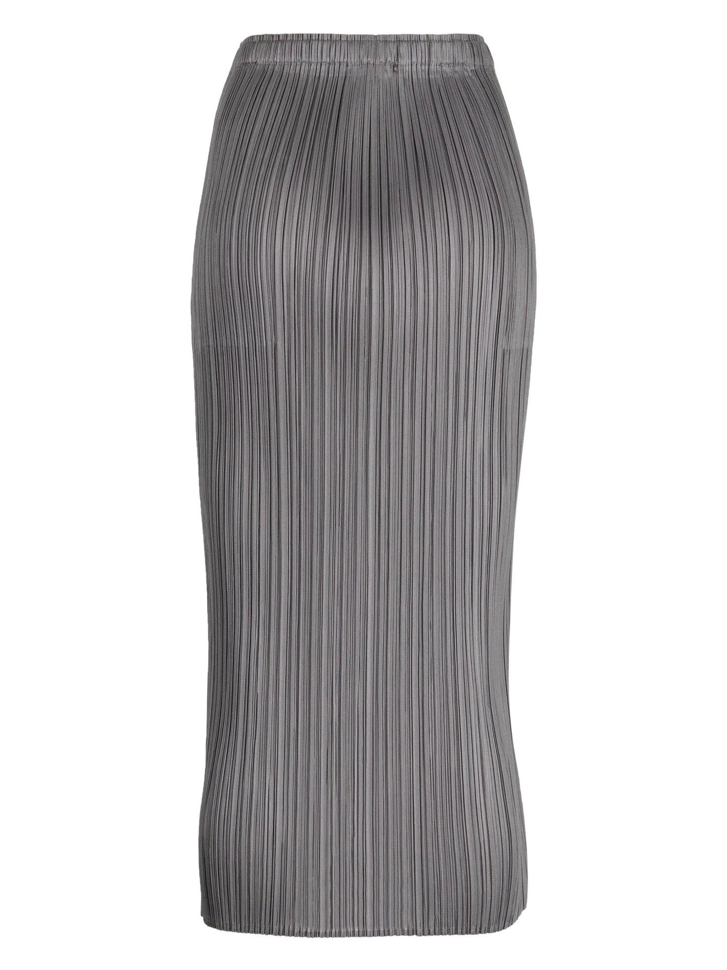 plissé high-waist midi skirt