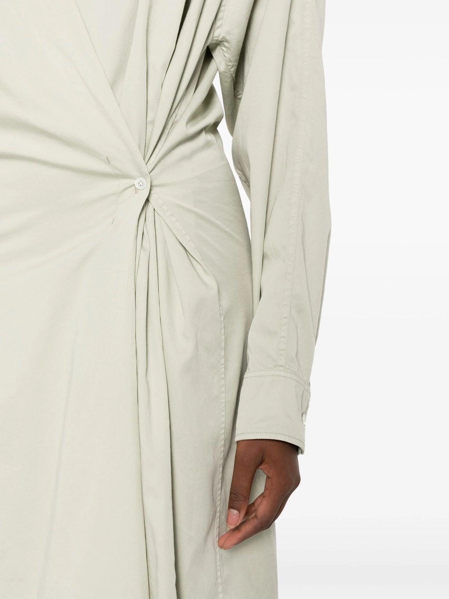 asymmetric cotton midi dress