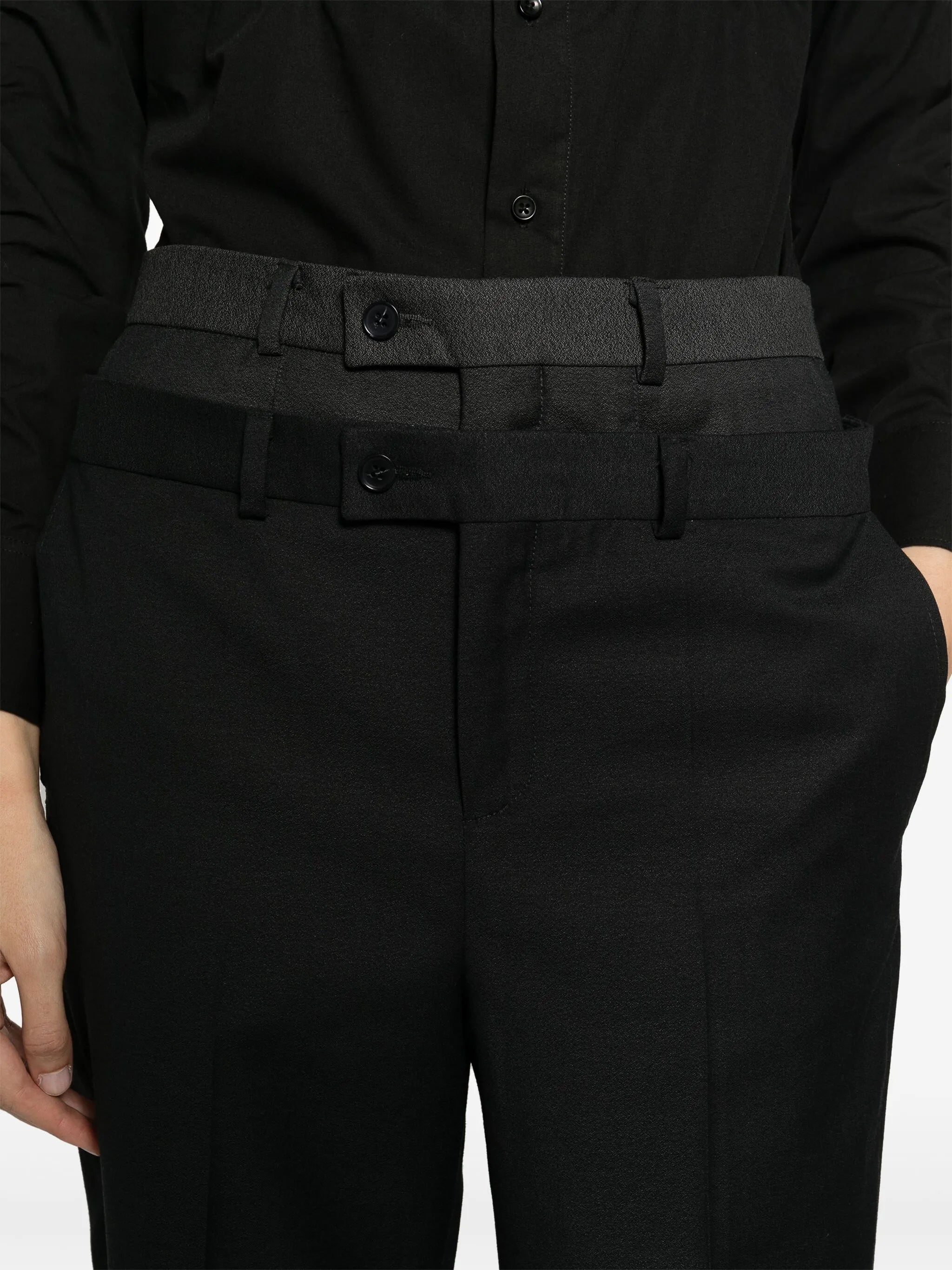 double-waistband trousers