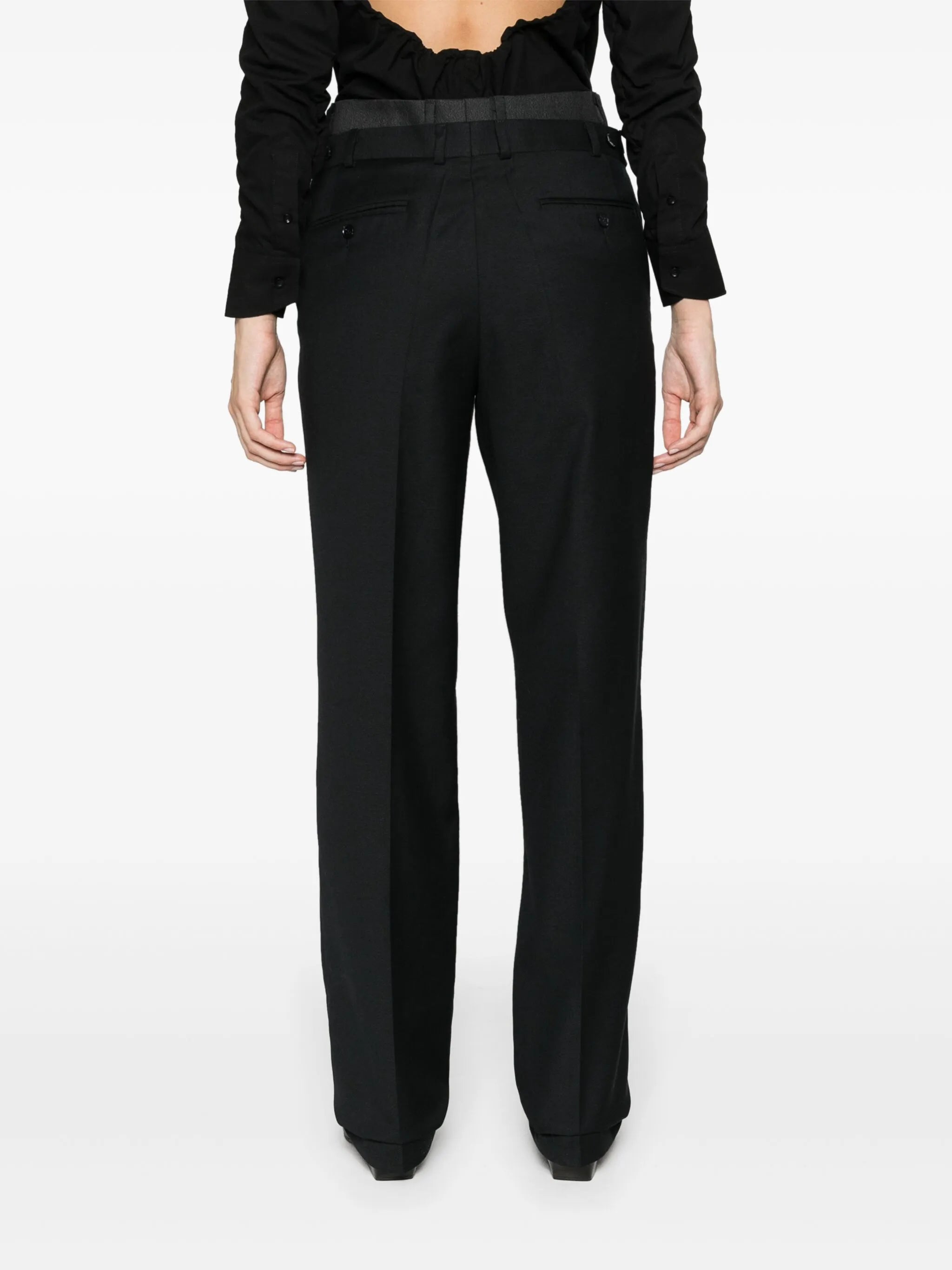 double-waistband trousers