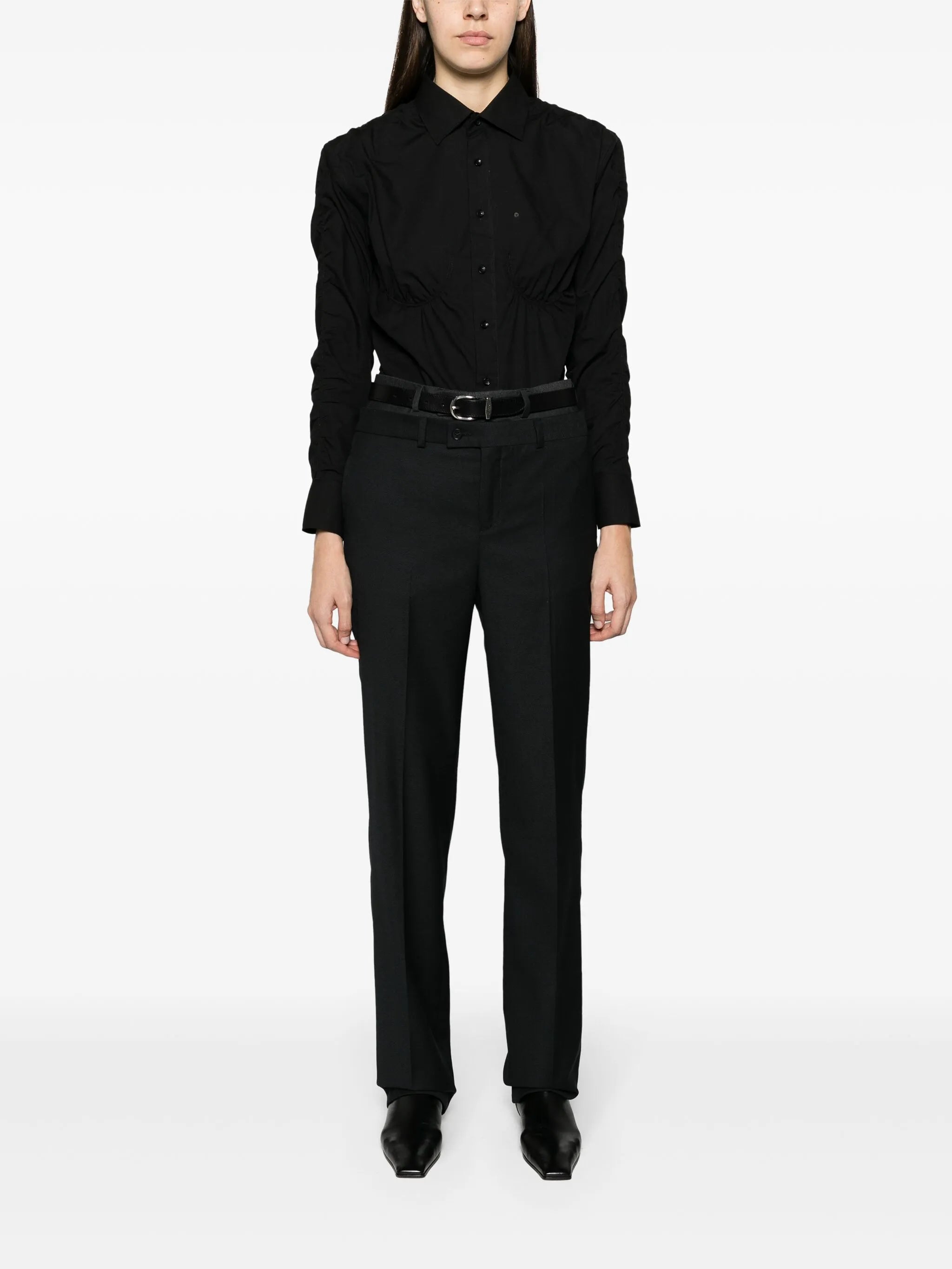 double-waistband trousers