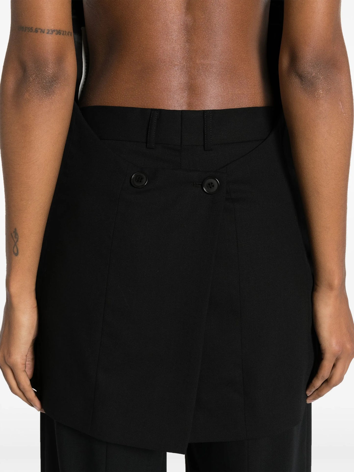 open-back wool waistcoat