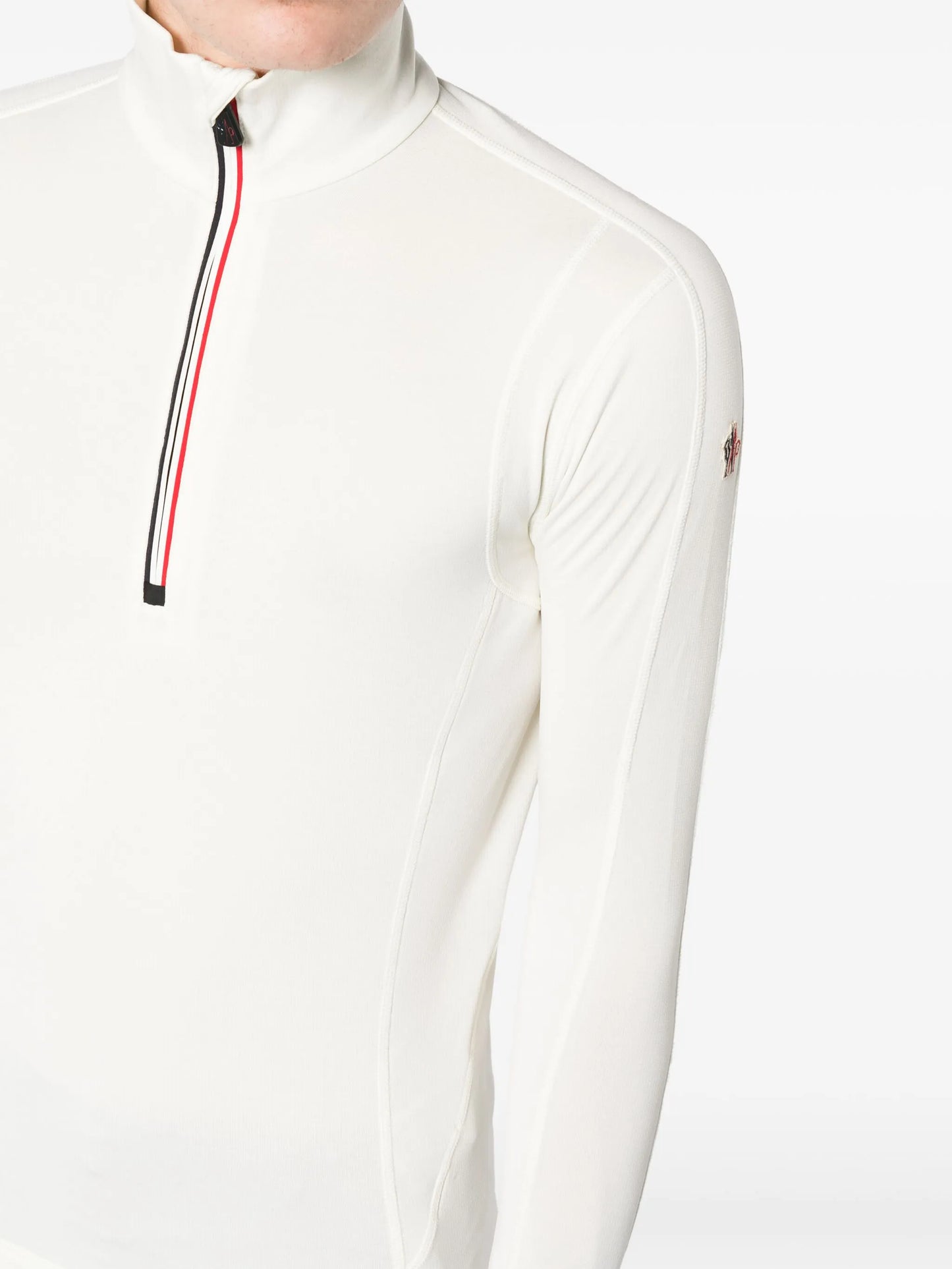 half-zip high-neck sweatshirt