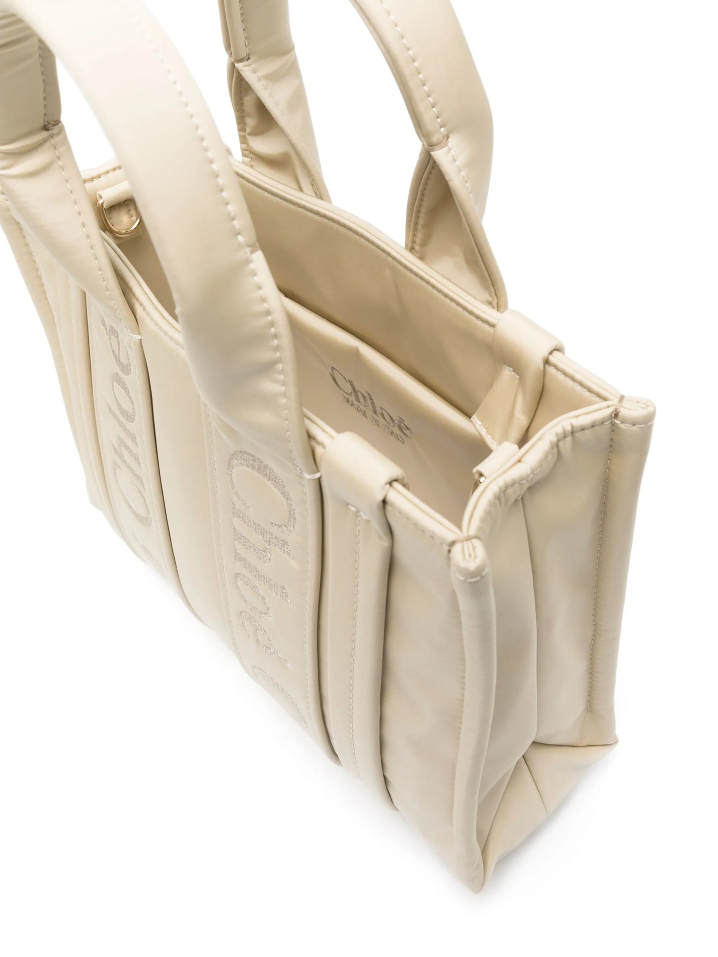 small Woody logo-embroidered tote bag