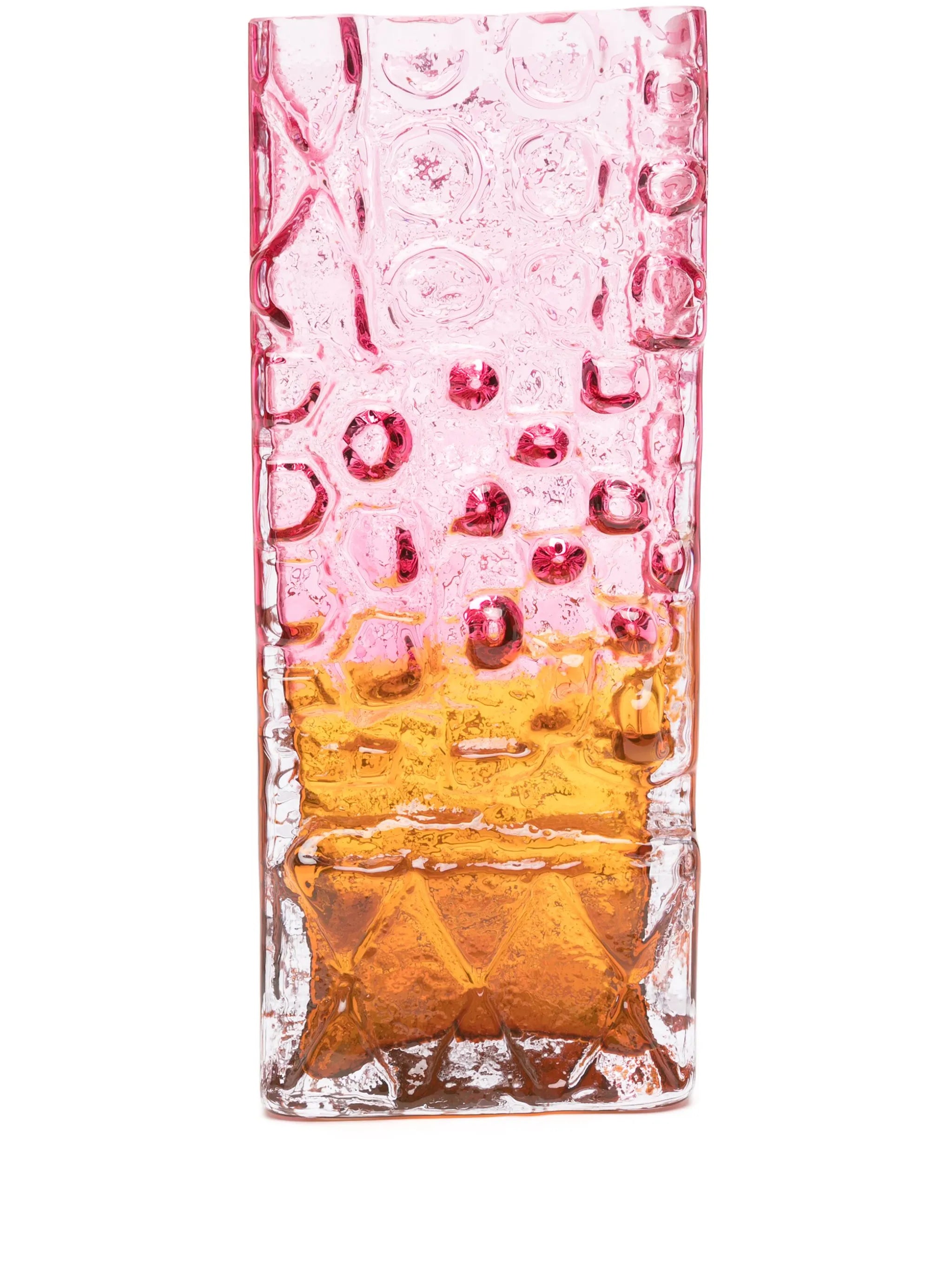 Relief glass vase (34cm x 16cm)