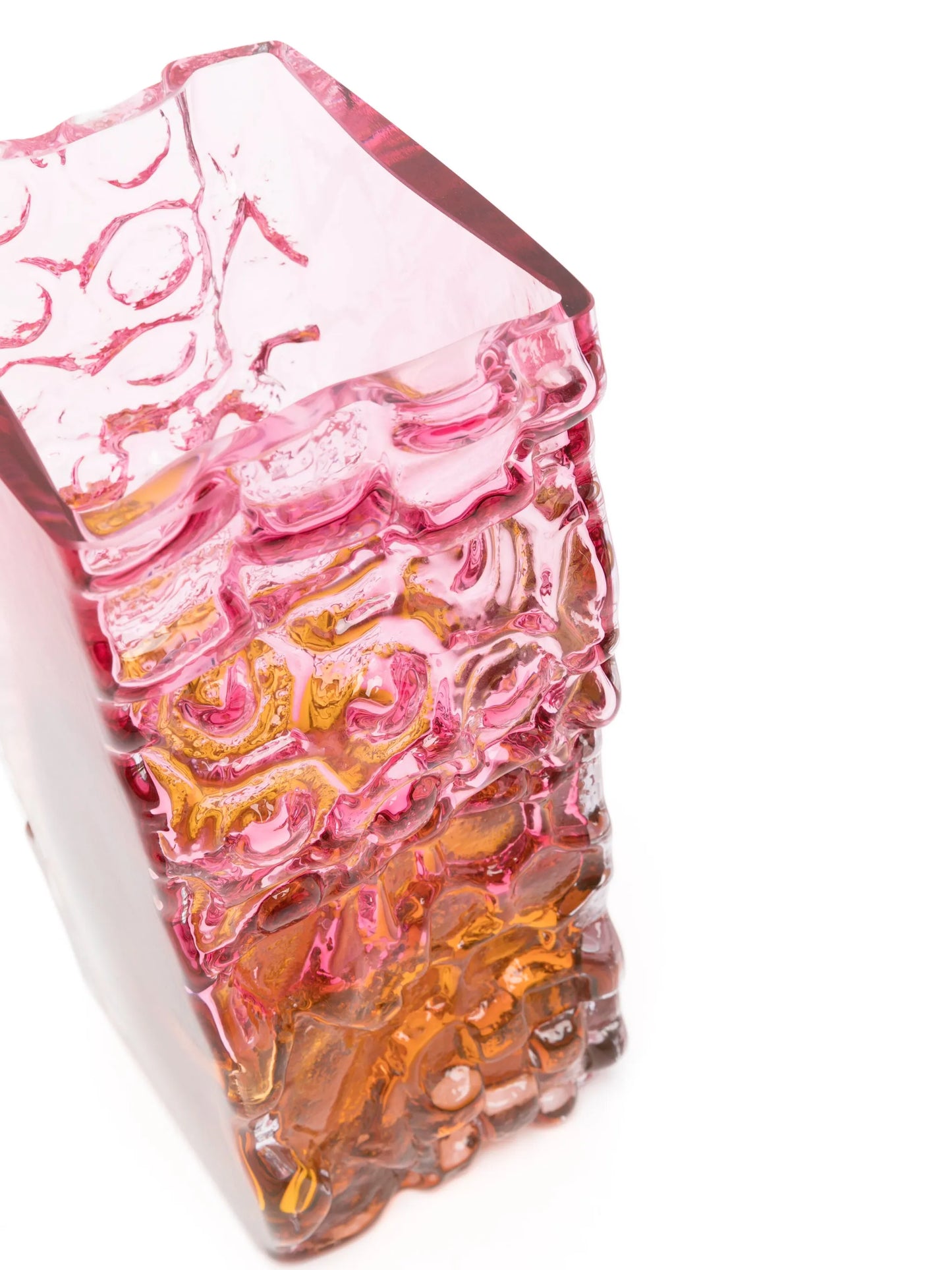 Relief glass vase (34cm x 16cm)